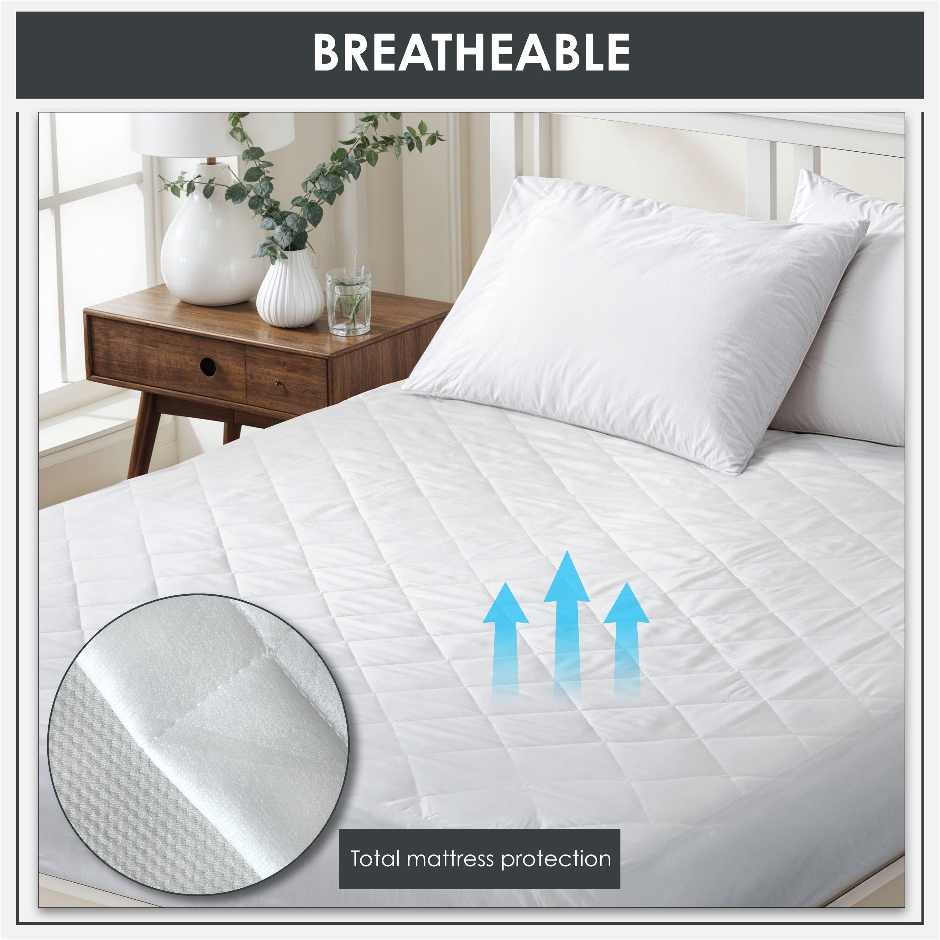 White - Emma Barclay - Quilted Mattress Protector Microfibre - 4