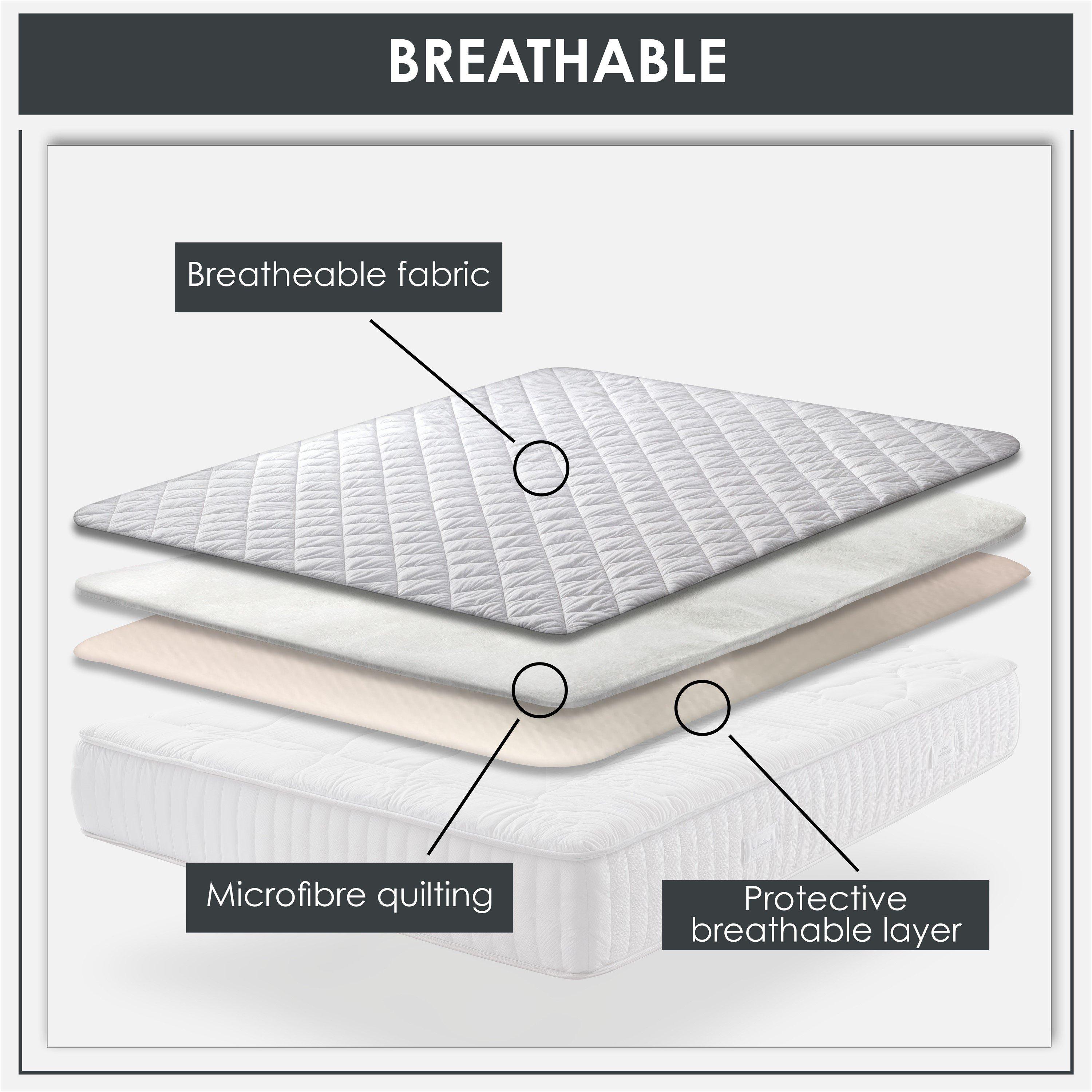 White - Emma Barclay - Quilted Mattress Protector Microfibre - 5