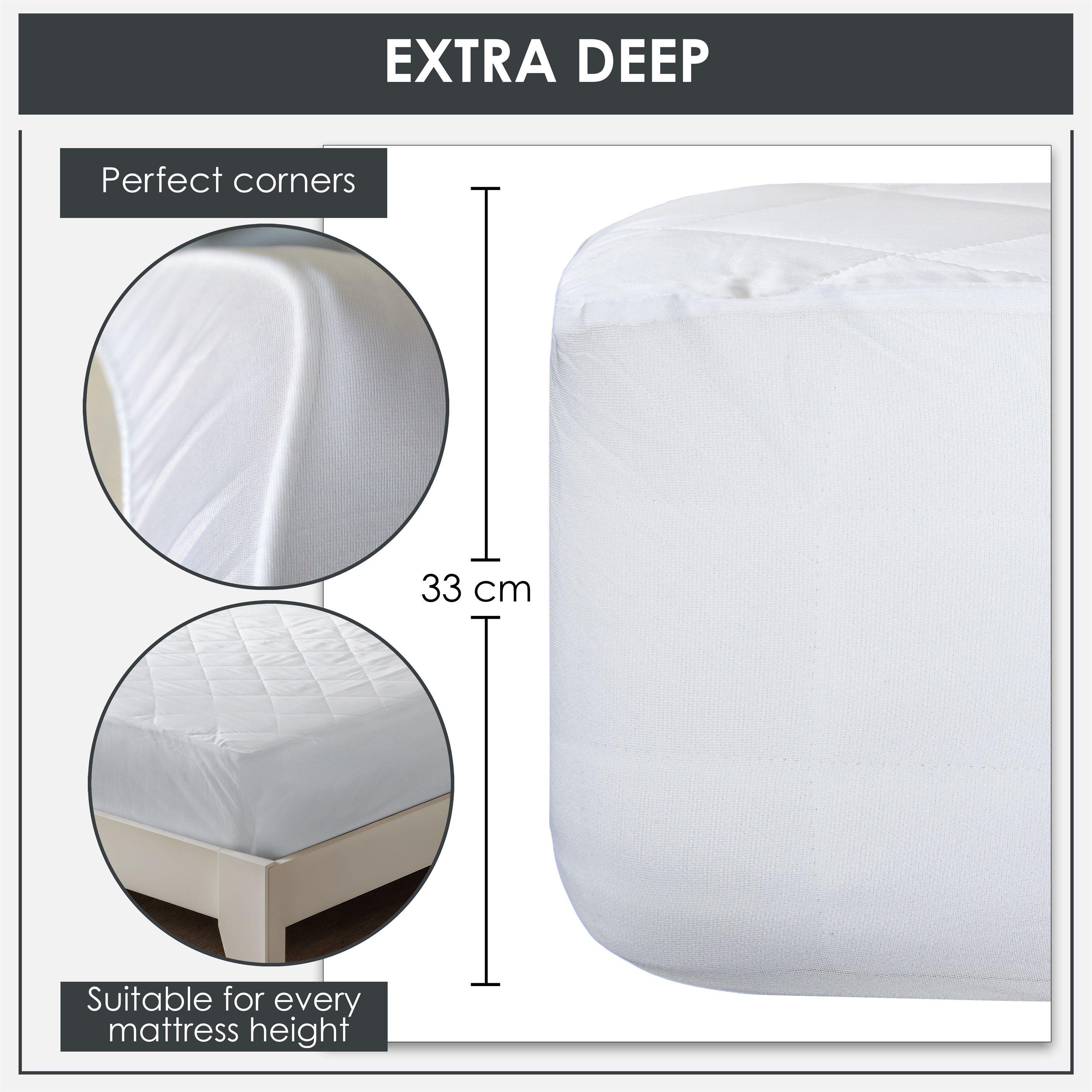 White - Emma Barclay - Quilted Mattress Protector Microfibre - 7
