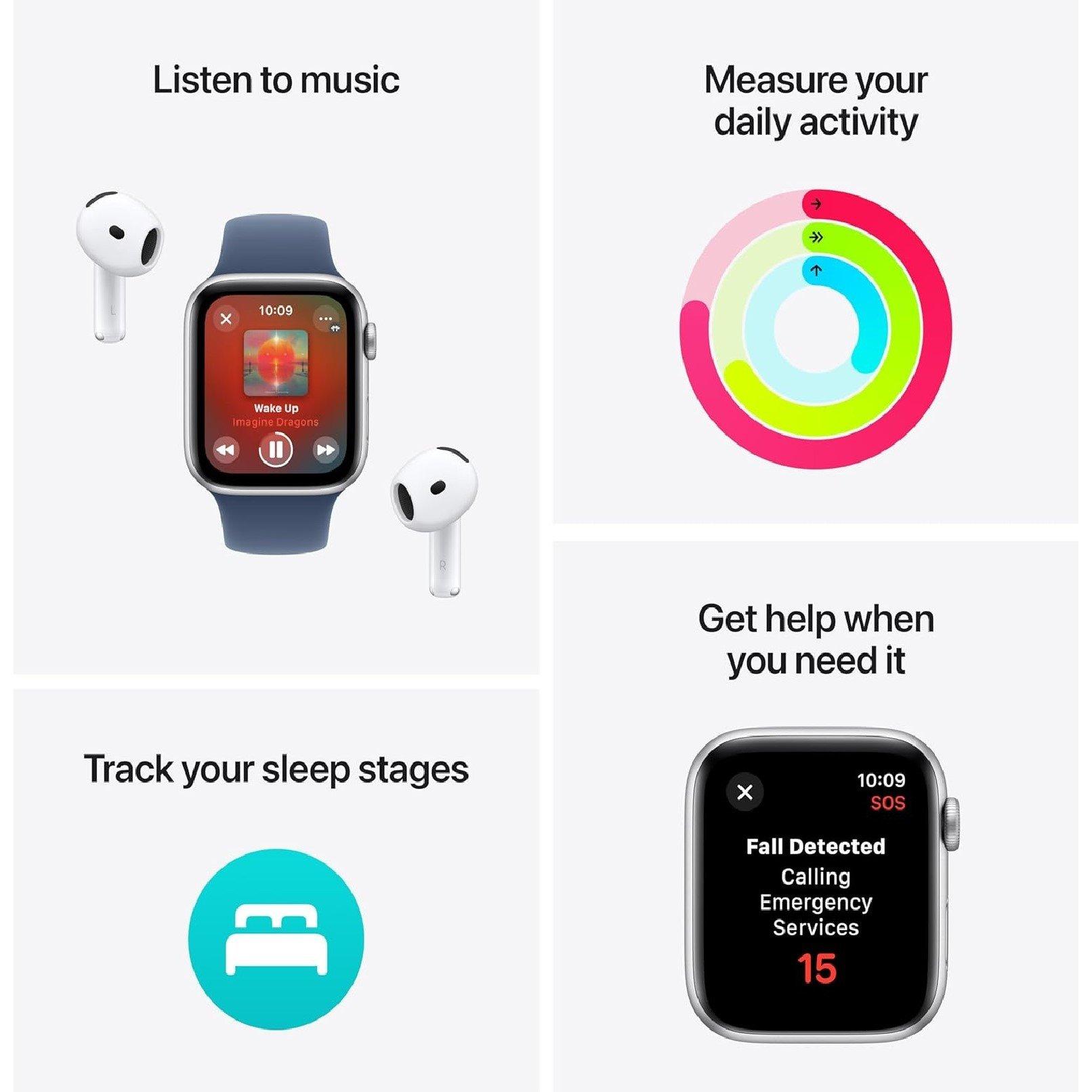Midnight - Apple - APPLE Watch SE - 44m Aluminium Case Sport Band M/L - 3