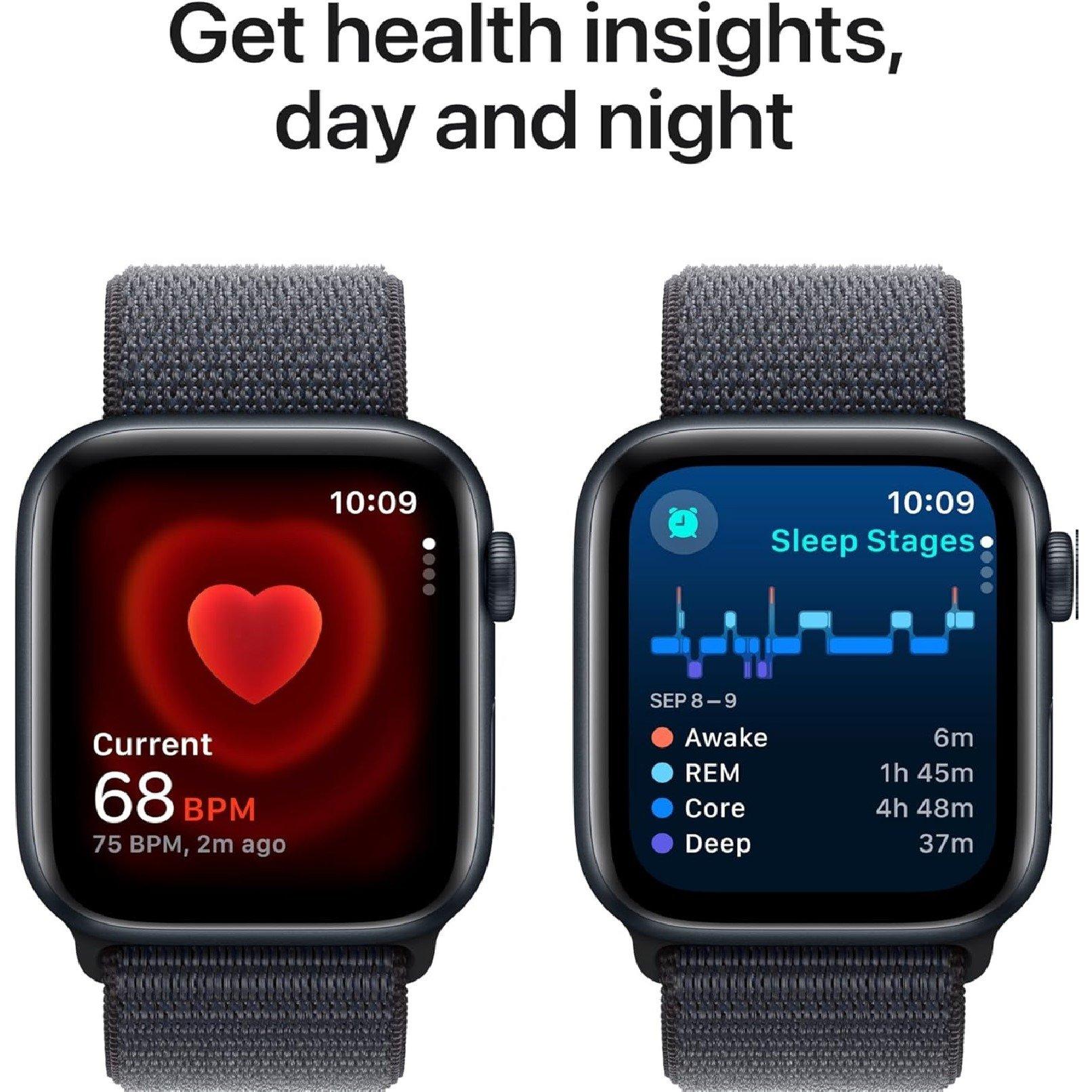 Ink - Apple - APPLE Watch SE - 44m Aluminium Case Sport Loop M/L - 5