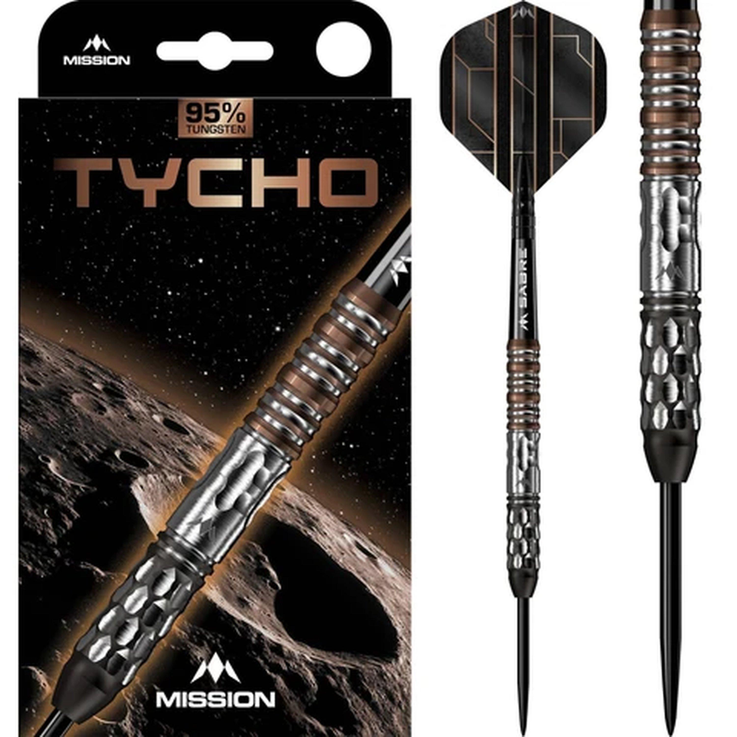 Black & Bronze - Mission Darts - Mission Tycho Darts - Steel Tip - 90% Tungsten - 1