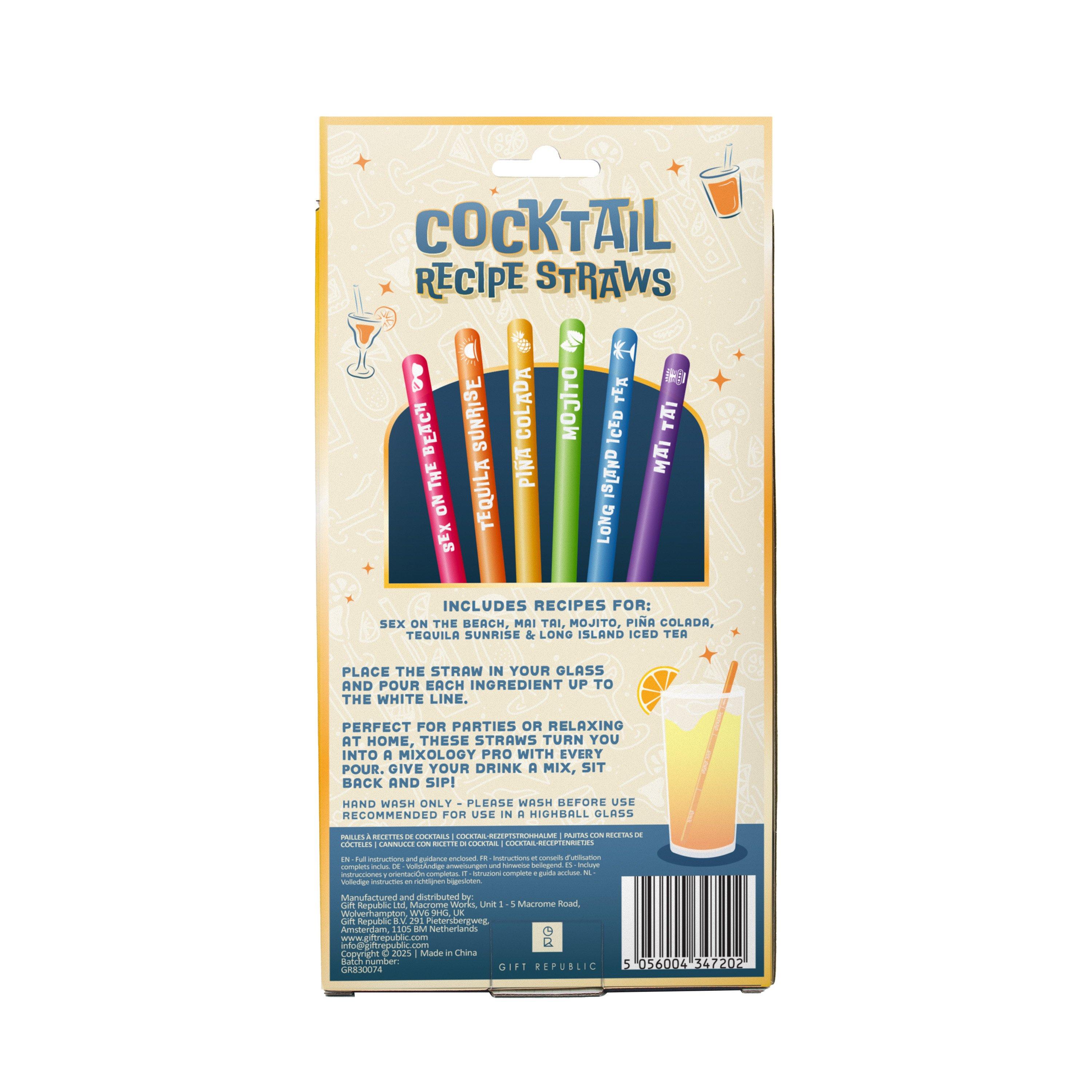 Multi - Gift Republic - COCKTAIL RECIPE STRAWS - 7
