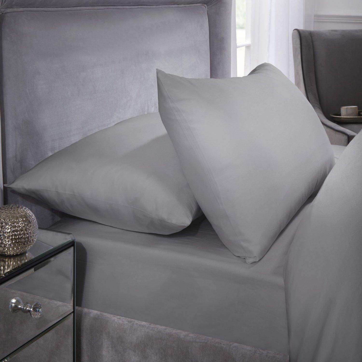 Silver - Emma Barclay - Pillowcase Pair 200 Thread Count Egyptian Cotton