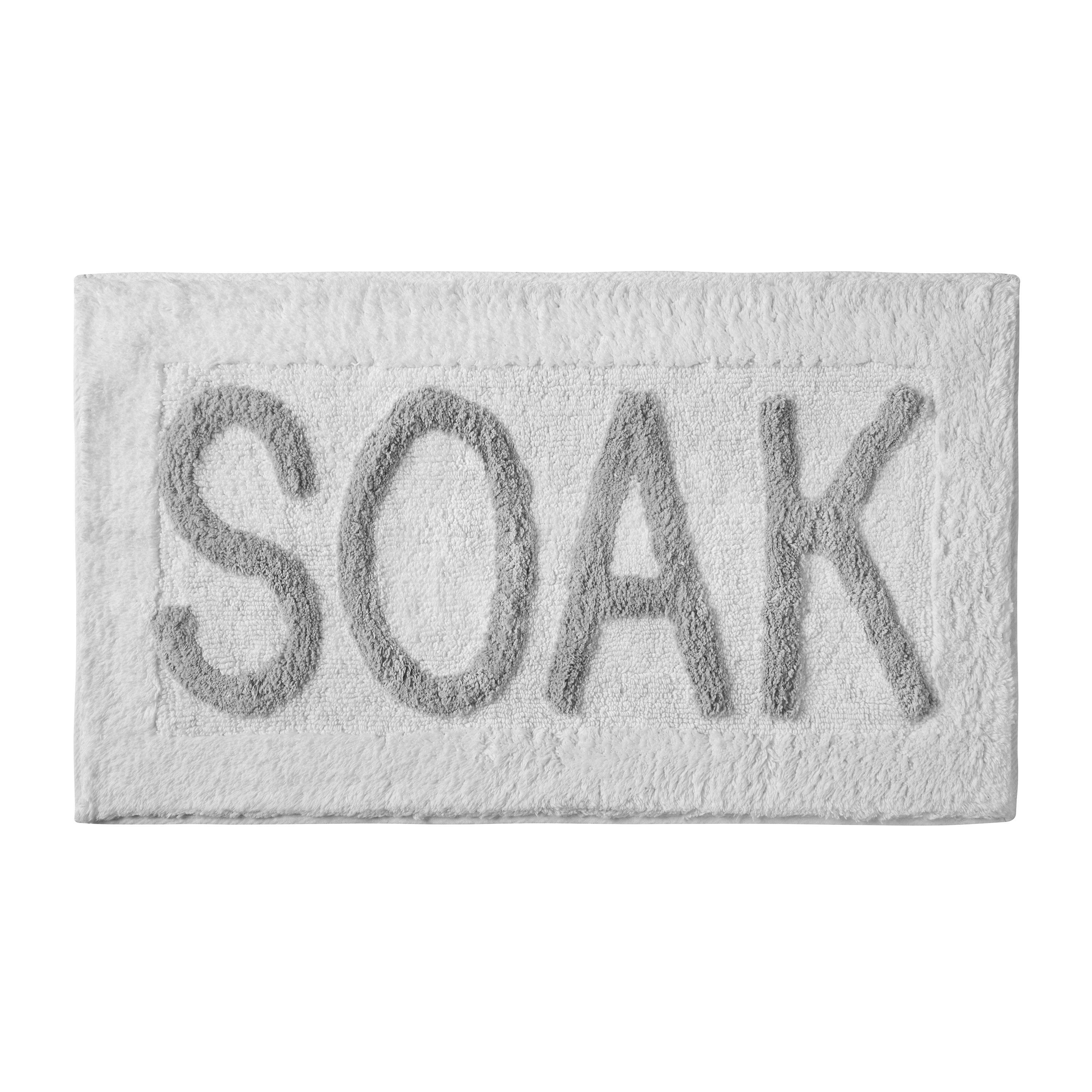 White - Catherine Lansfield - Soak Bath Mat - 3