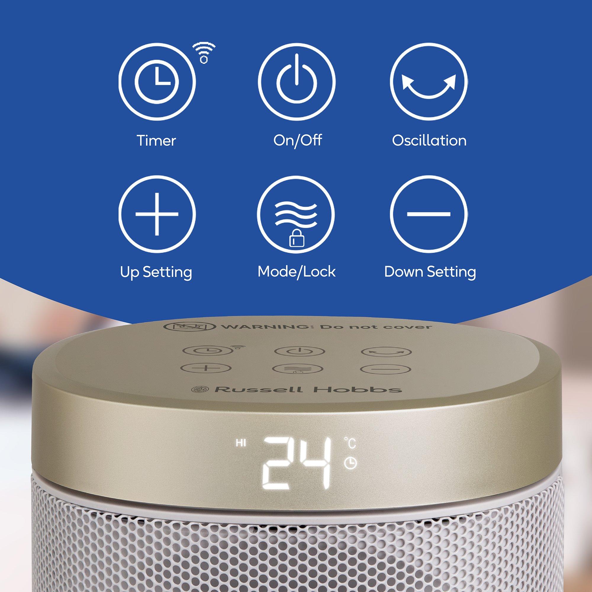 Stone And Gold - Russell Hobbs - RHCTH2001ST-SMT 2000W Smart Ceramic Heater - 10