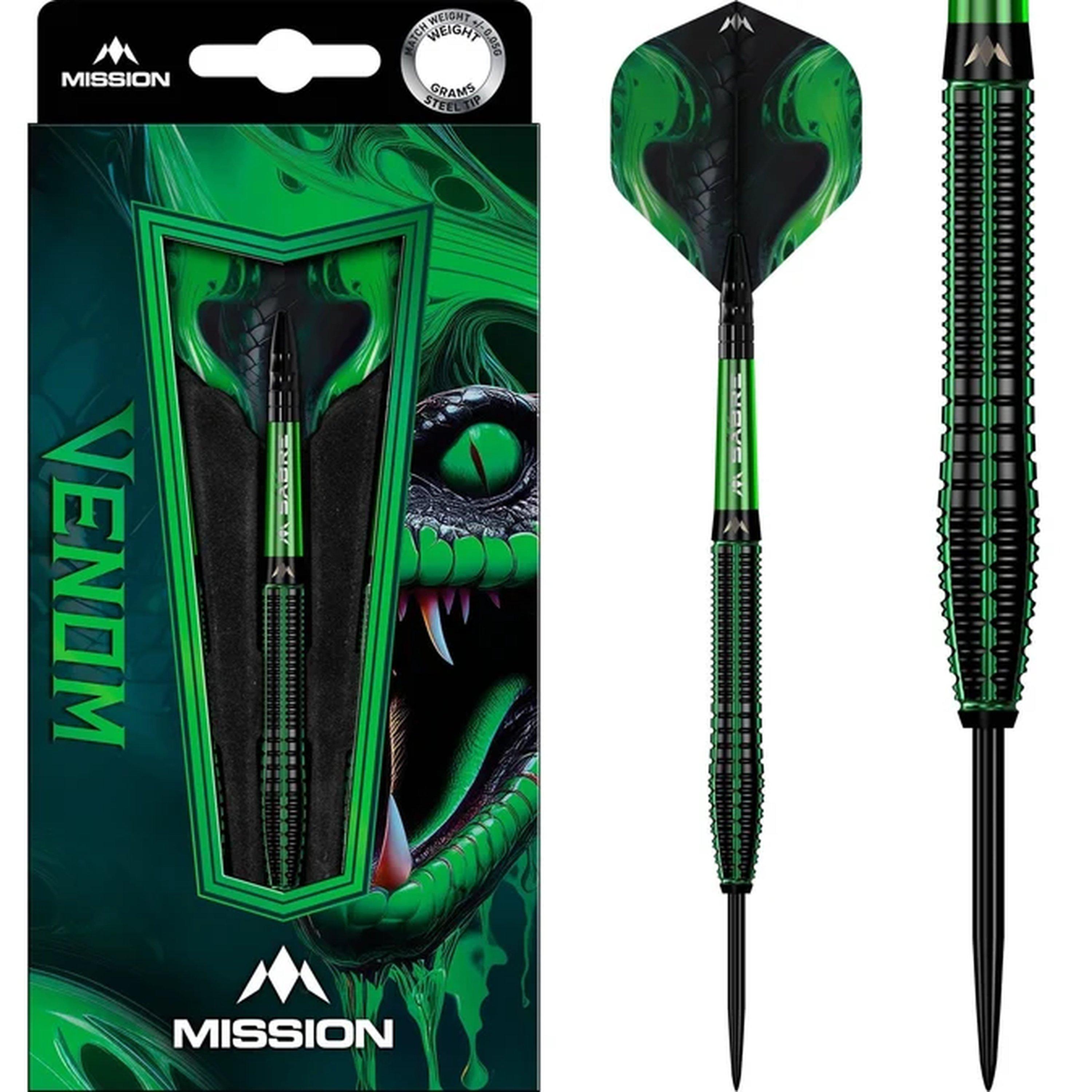 Venom - Mission Darts - Mission Venom Darts - Steel Tip - 90% Tungsten - 1