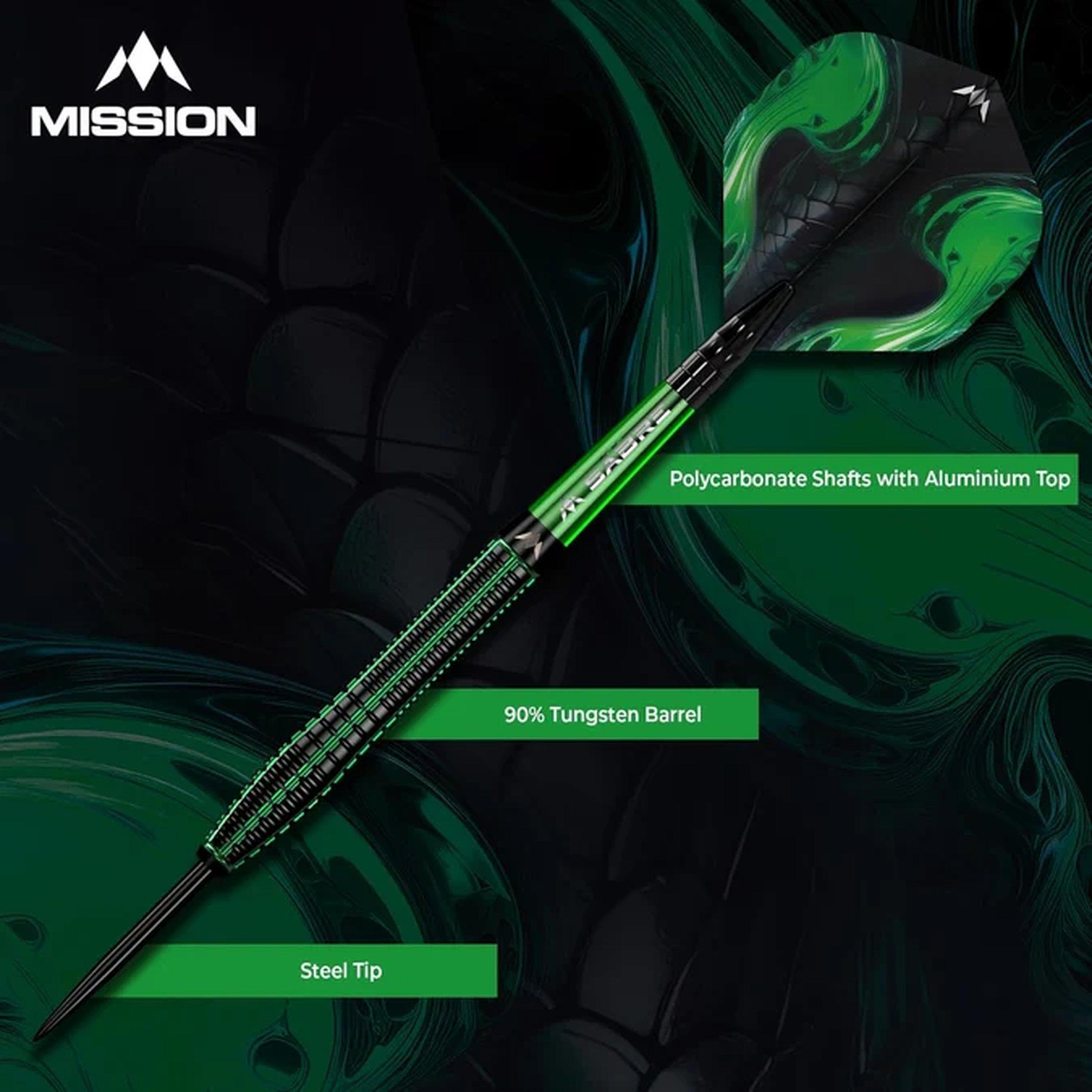 Venom - Mission Darts - Mission Venom Darts - Steel Tip - 90% Tungsten - 5