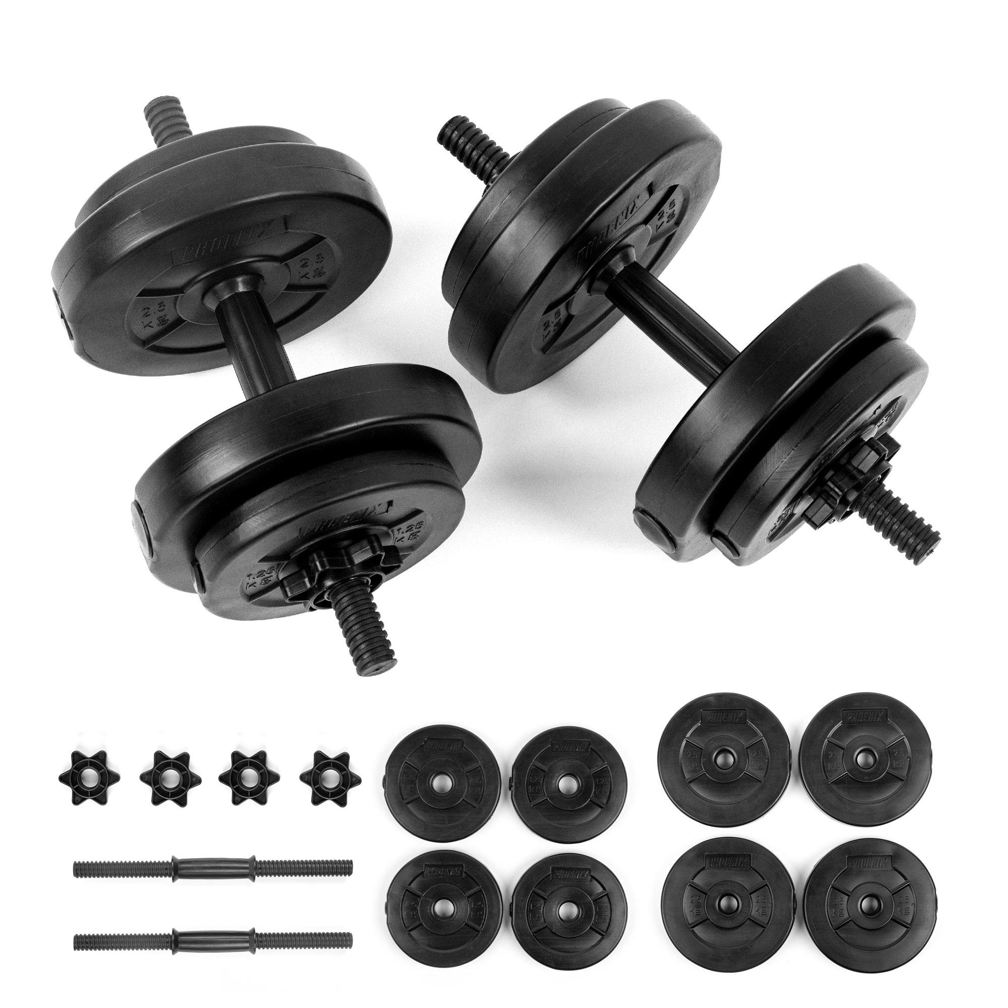 Black - Phoenix Fitness - Adjustable Dumbbell set - 2