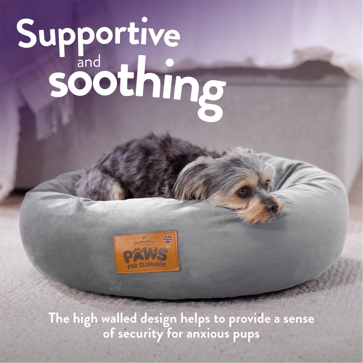 Grey - Slumberdown - Paws for Slumber Donut Pet Bed - 3