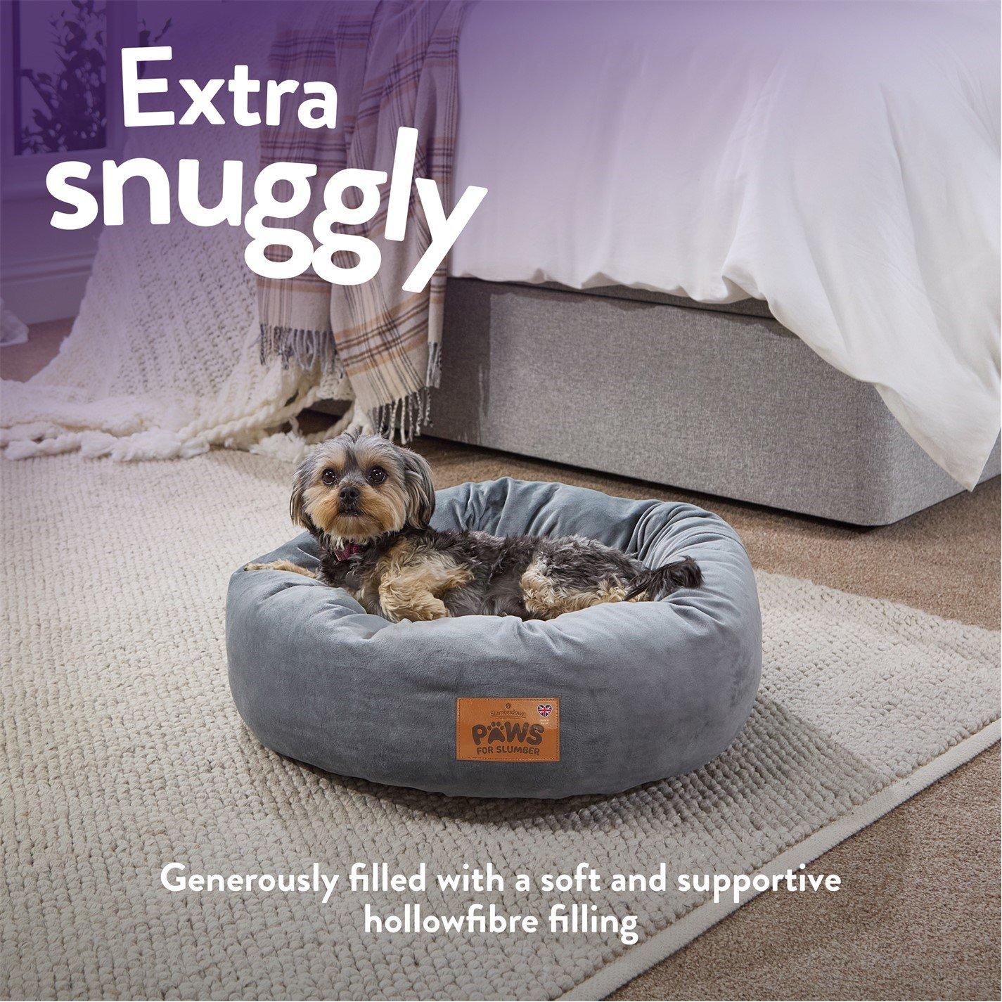 Grey - Slumberdown - Paws for Slumber Donut Pet Bed - 4