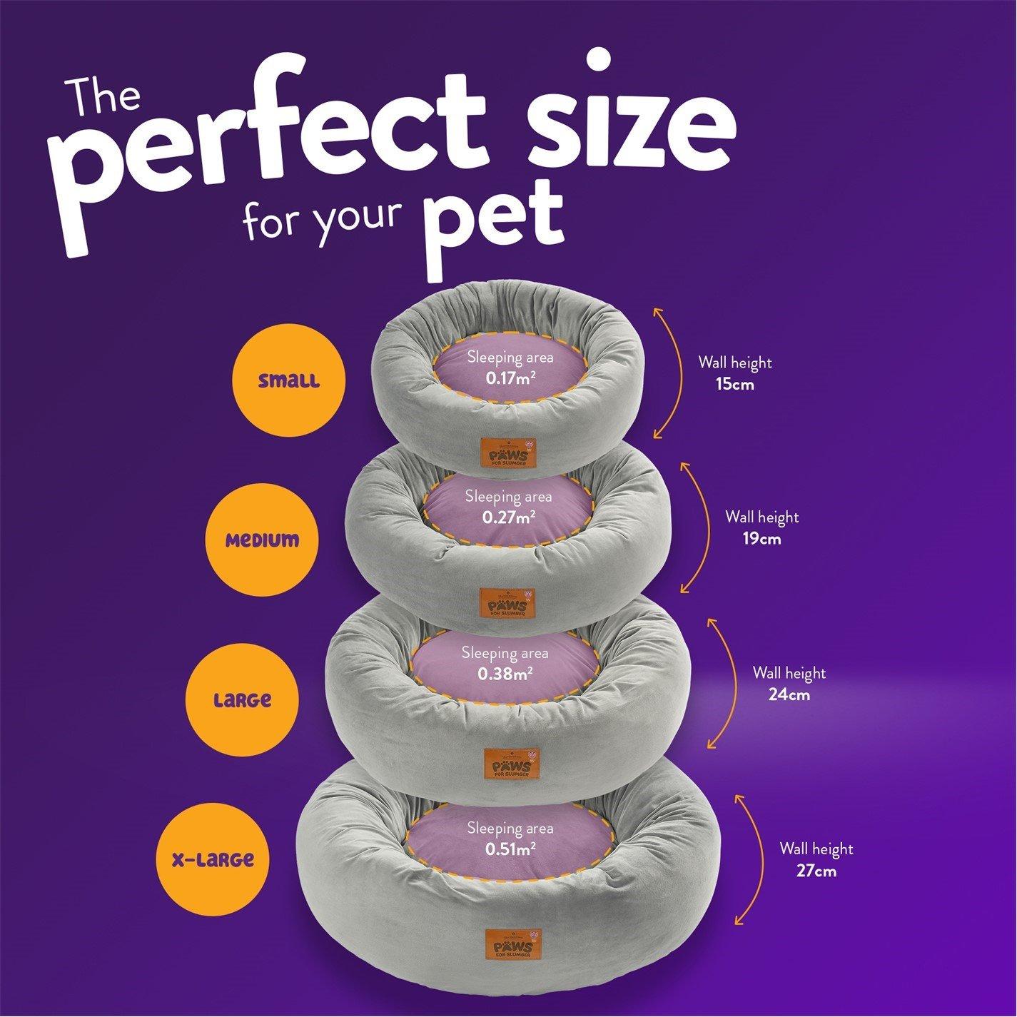 Grey - Slumberdown - Paws for Slumber Donut Pet Bed - 6