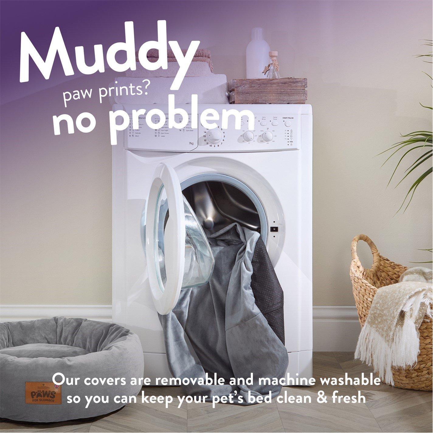 Grey - Slumberdown - Paws for Slumber Donut Pet Bed - 8