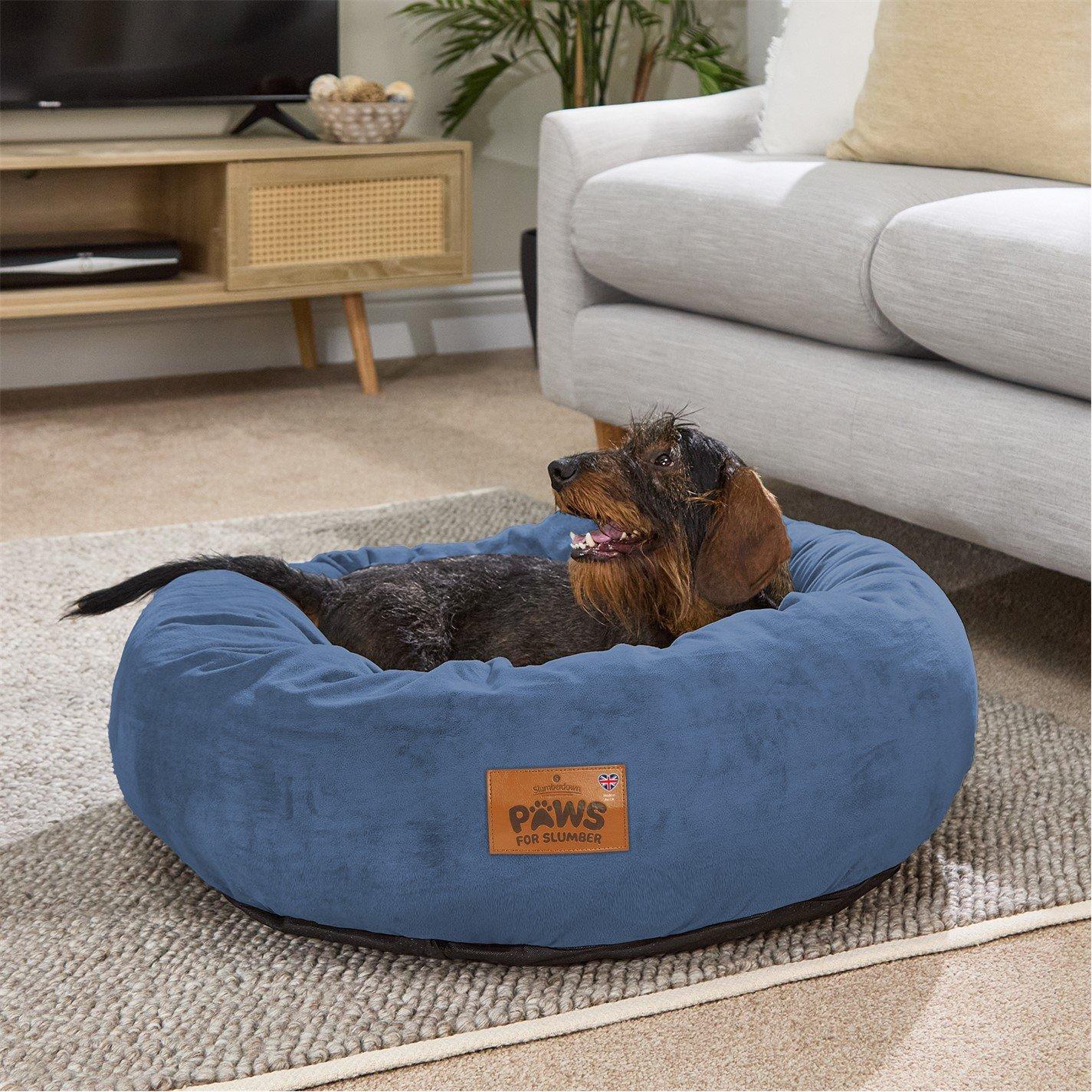 Slumberdown  Paws For Slumber Donut Pet Bed - Navy - Small