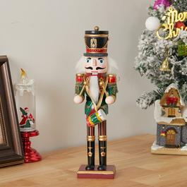 LIFE IDEAS Wooden Nutcracker Soldier Ornament