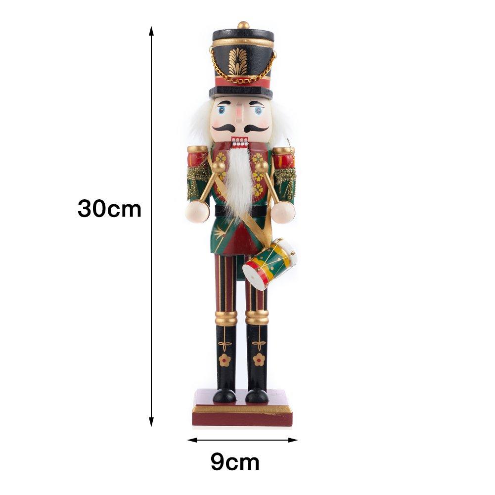 Multi - LIFE IDEAS - Wooden Nutcracker Soldier Ornament - 6