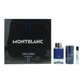 Montblanc Montblanc Explorer Ultra Blue 3 Piece Gift Set