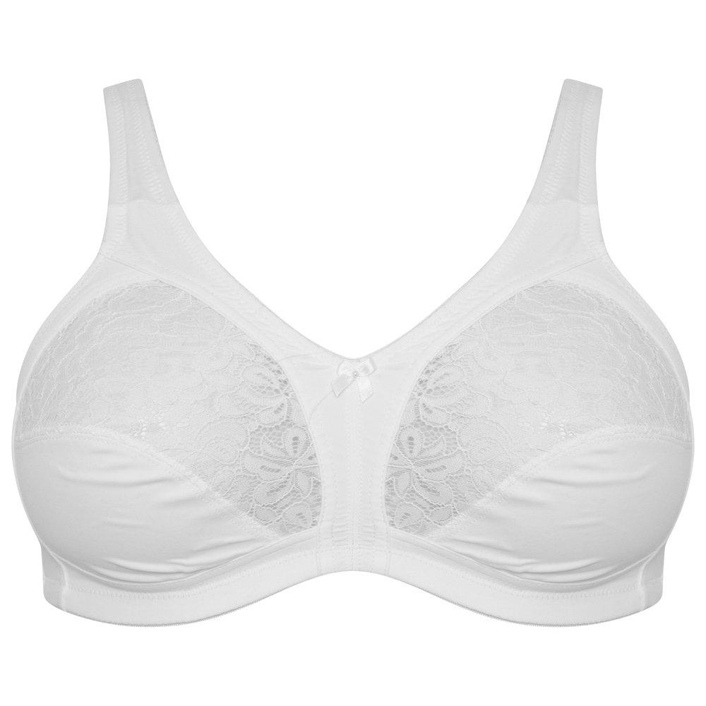Valbonne Women's Lace Non Wired Softcup Bra - White - 46B