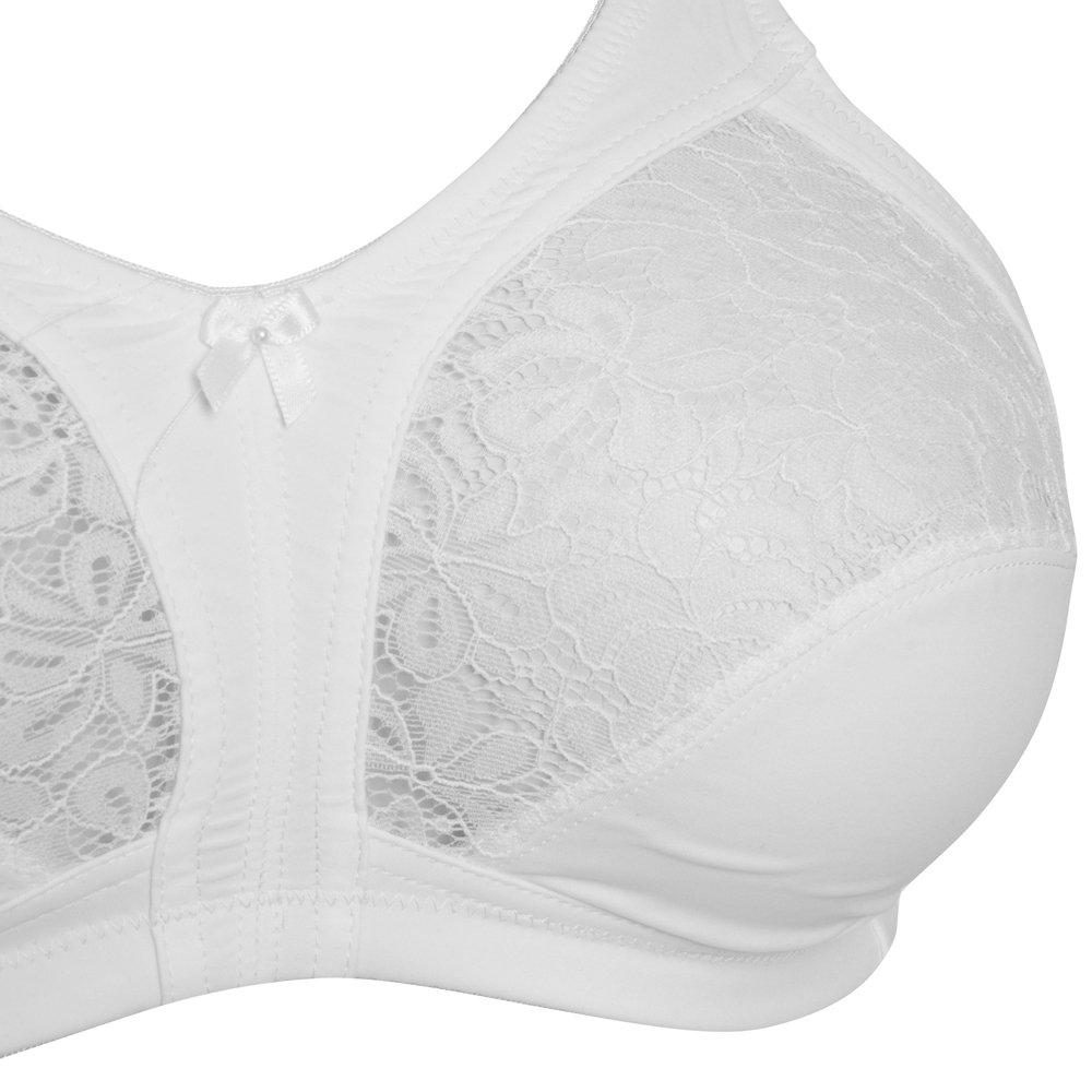 White - Valbonne - Lace Non Wired Softcup Bra - 3
