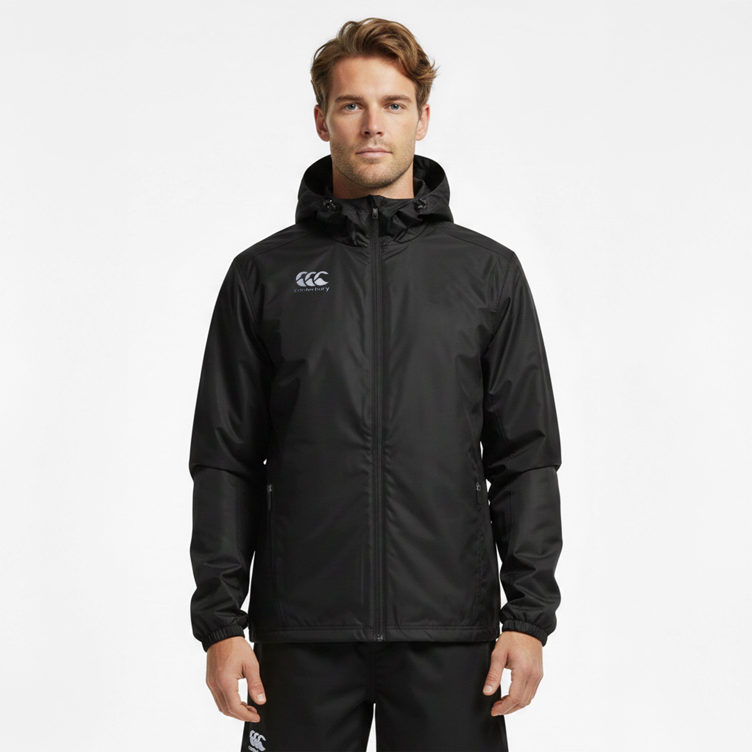 Black - Canterbury - Men's Club Rain Rugby Jacket - 3