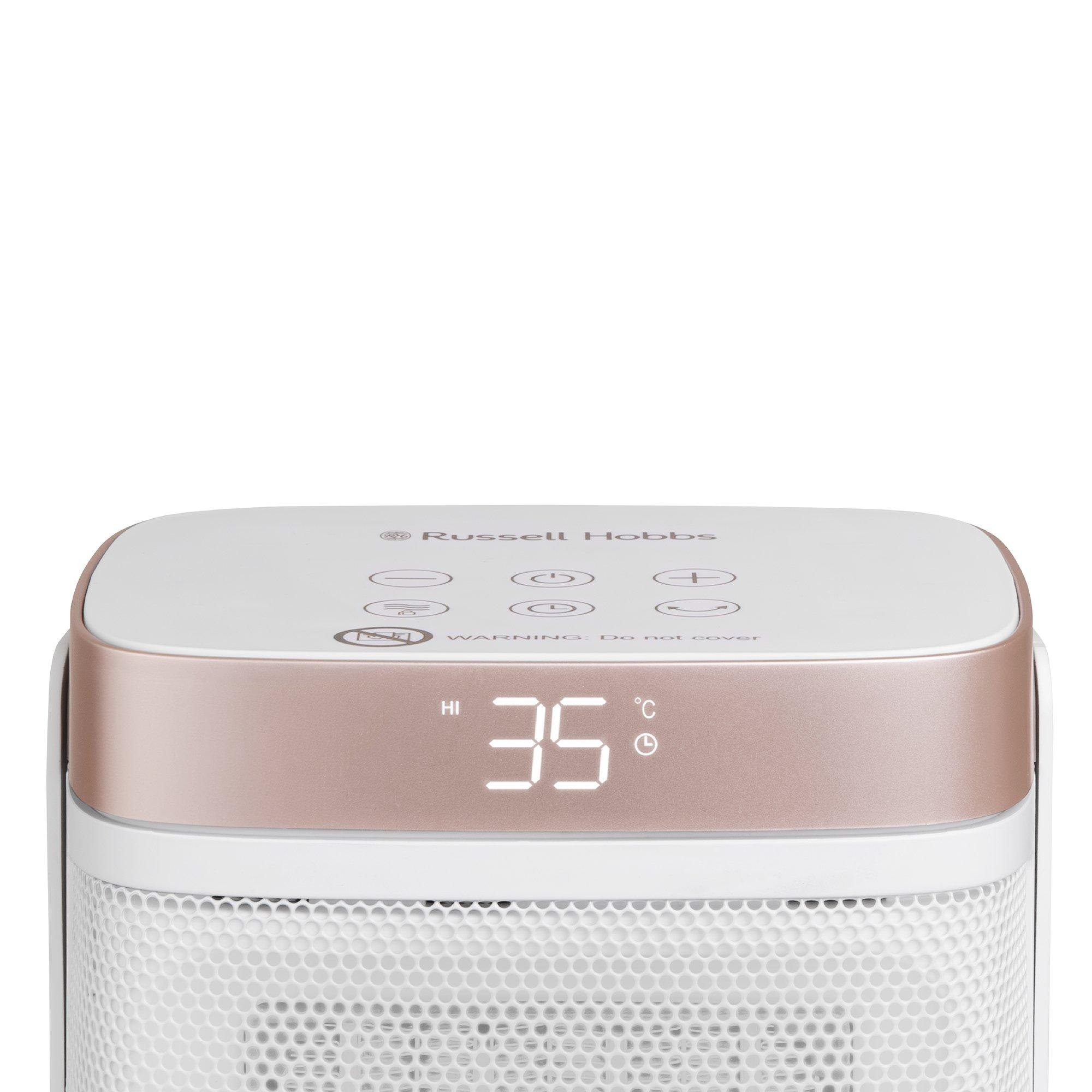 White And Champ - Russell Hobbs - RHCH2001WCHAMP 1500W Oscillating Ceramic Heater - 12