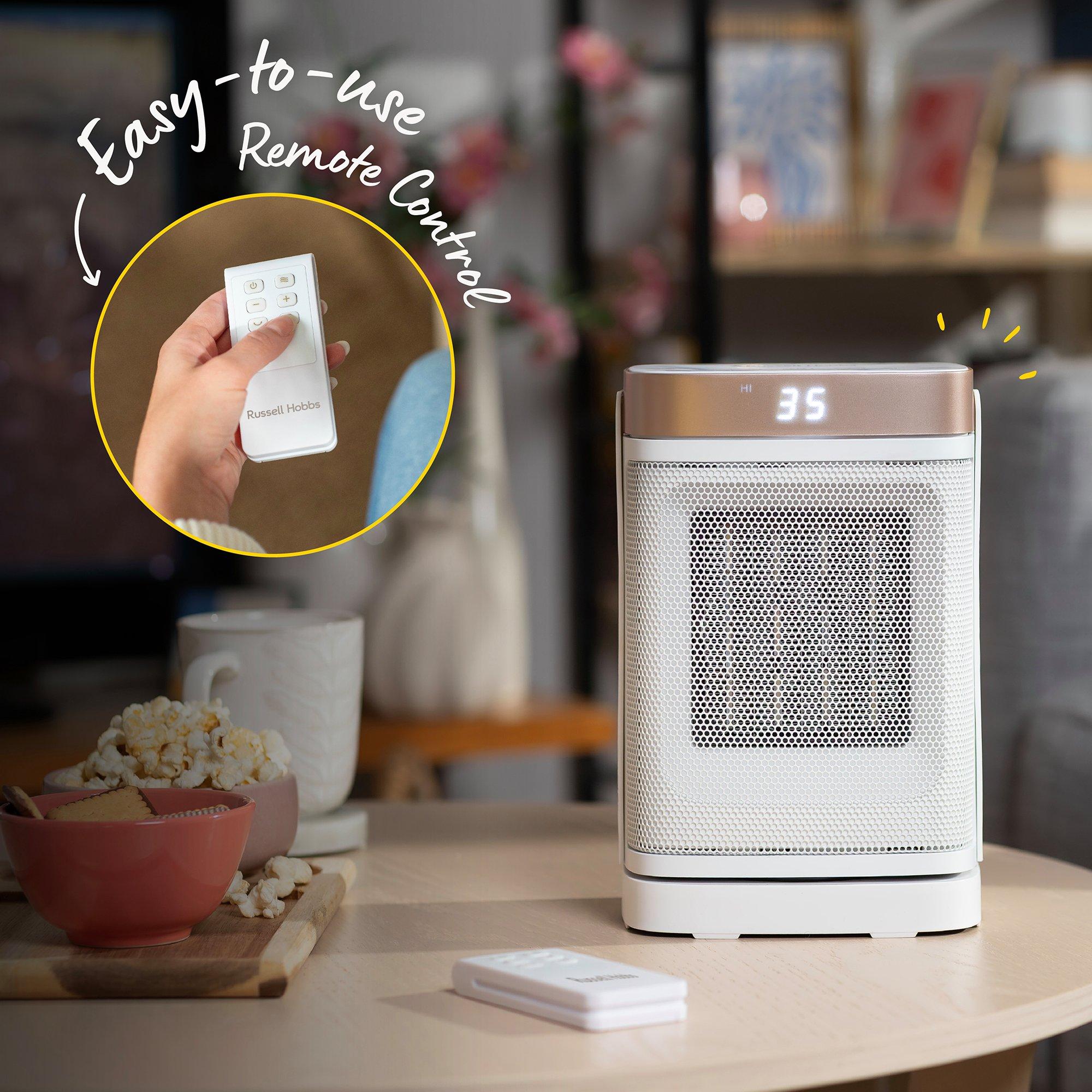 White And Champ - Russell Hobbs - RHCH2001WCHAMP 1500W Oscillating Ceramic Heater - 5