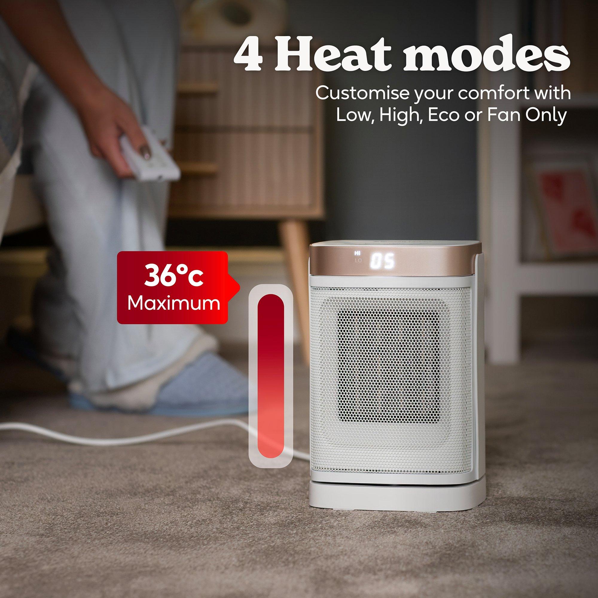 White And Champ - Russell Hobbs - RHCH2001WCHAMP 1500W Oscillating Ceramic Heater - 6