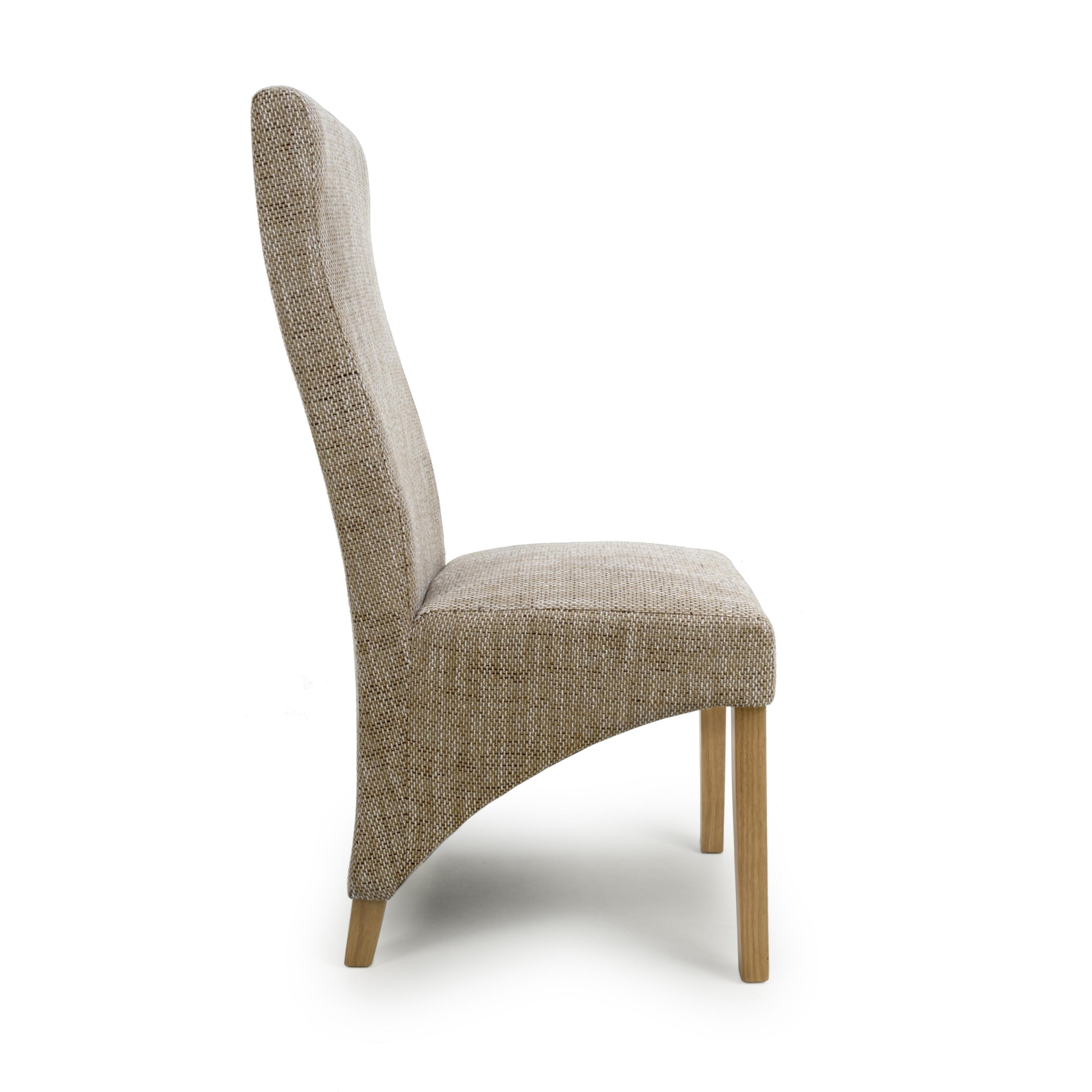 Tweed Oatmeal - Shankar - Set of 2 Hatherley Oatmeal Dining Chairs - 2