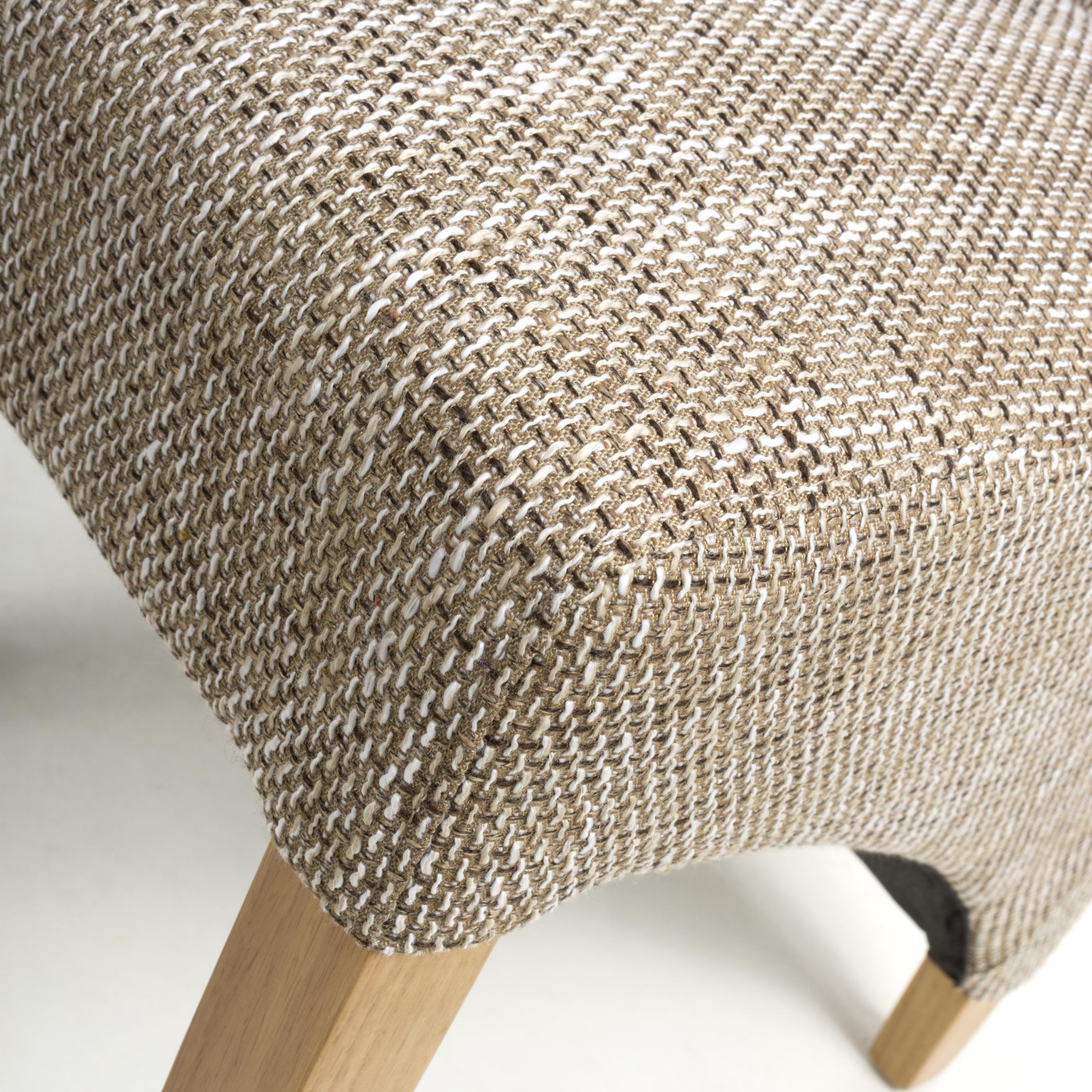 Tweed Oatmeal - Shankar - Set of 2 Hatherley Oatmeal Dining Chairs - 6