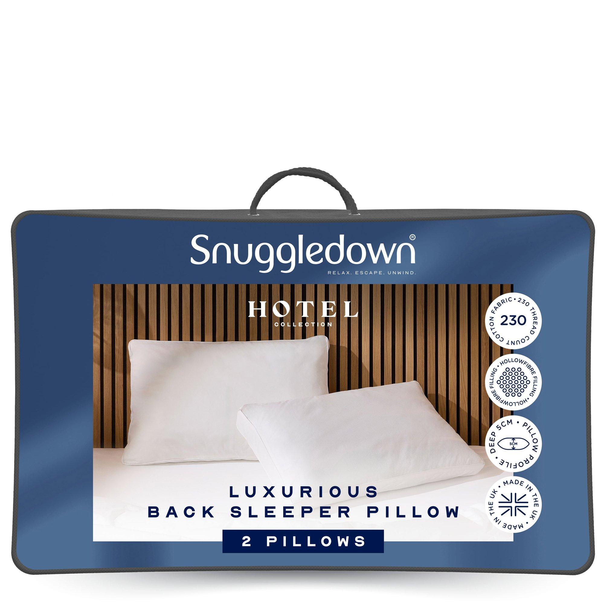 White - Snuggledown - Back Sleeper Pillow Medium Support - 12
