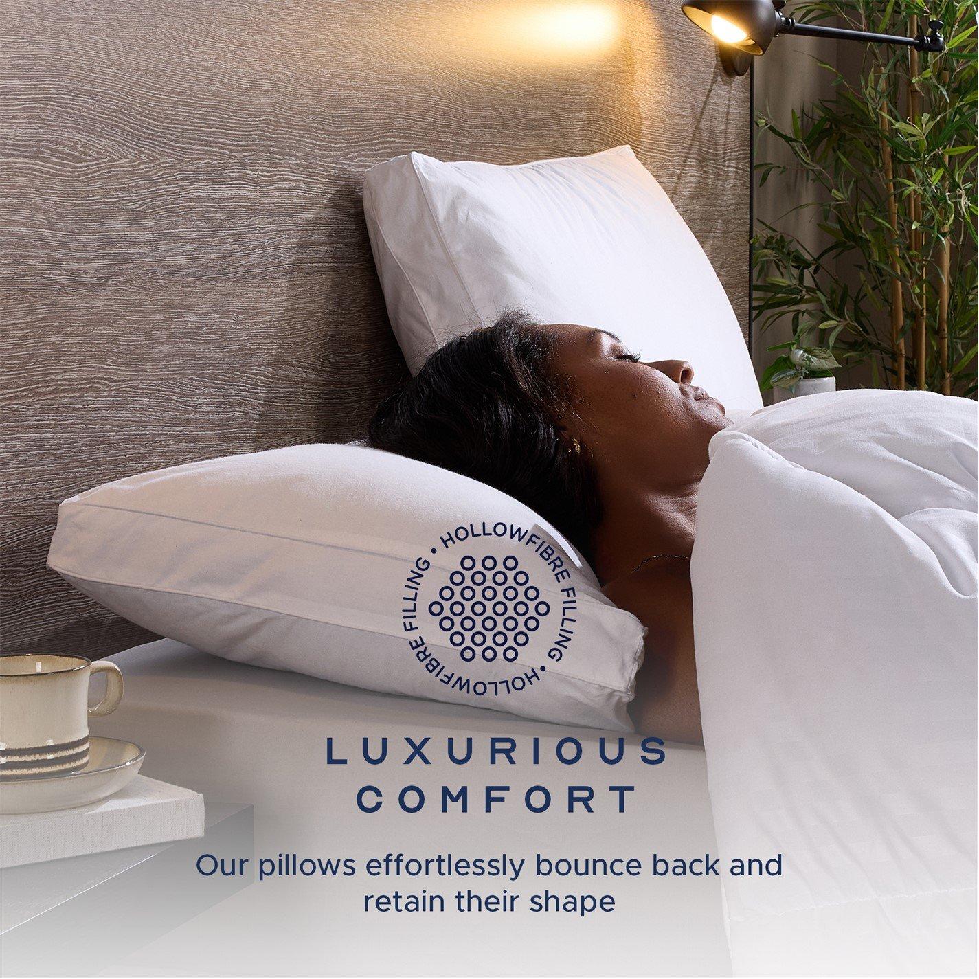 White - Snuggledown - Back Sleeper Medium Pillow - 4