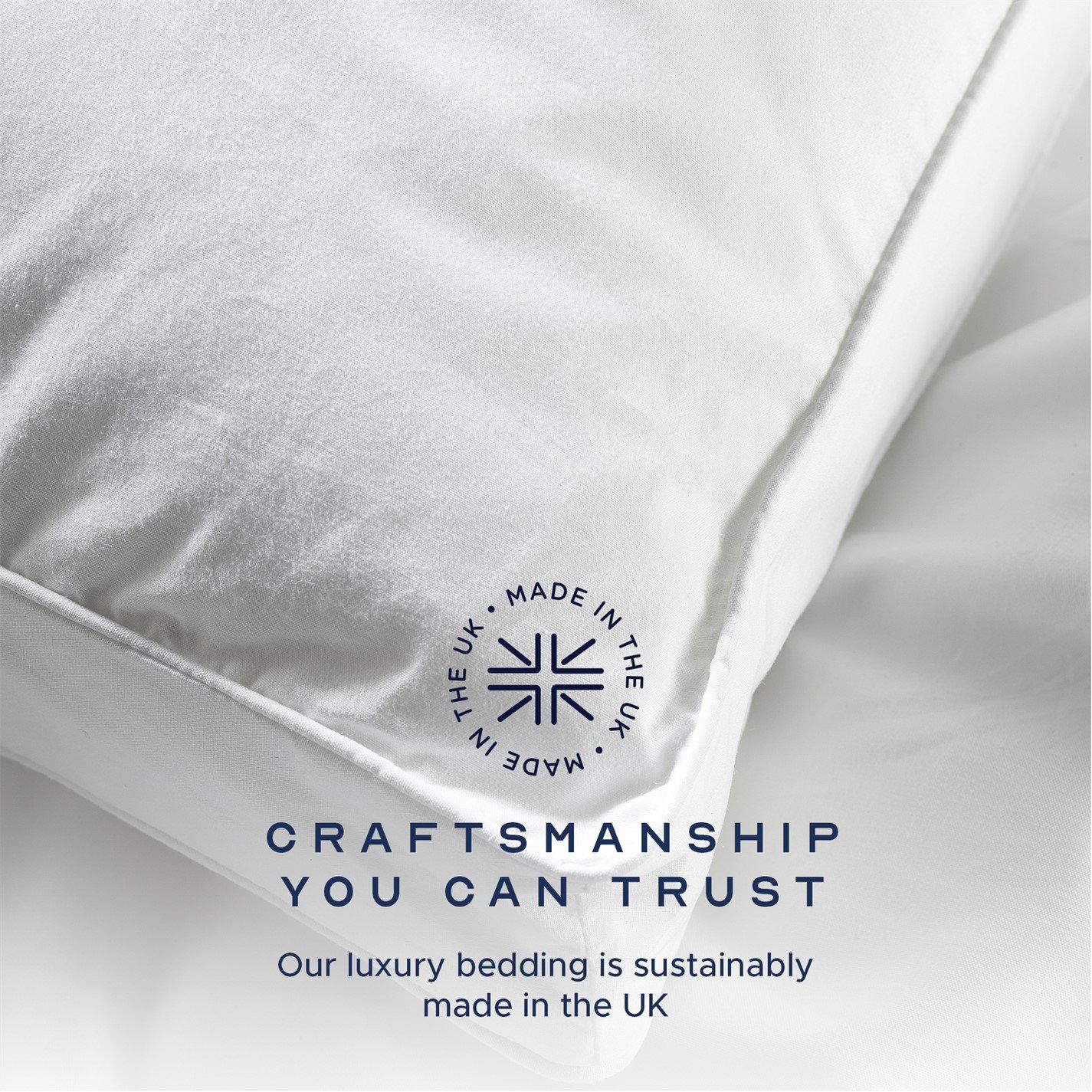 White - Snuggledown - Back Sleeper Medium Pillow - 5