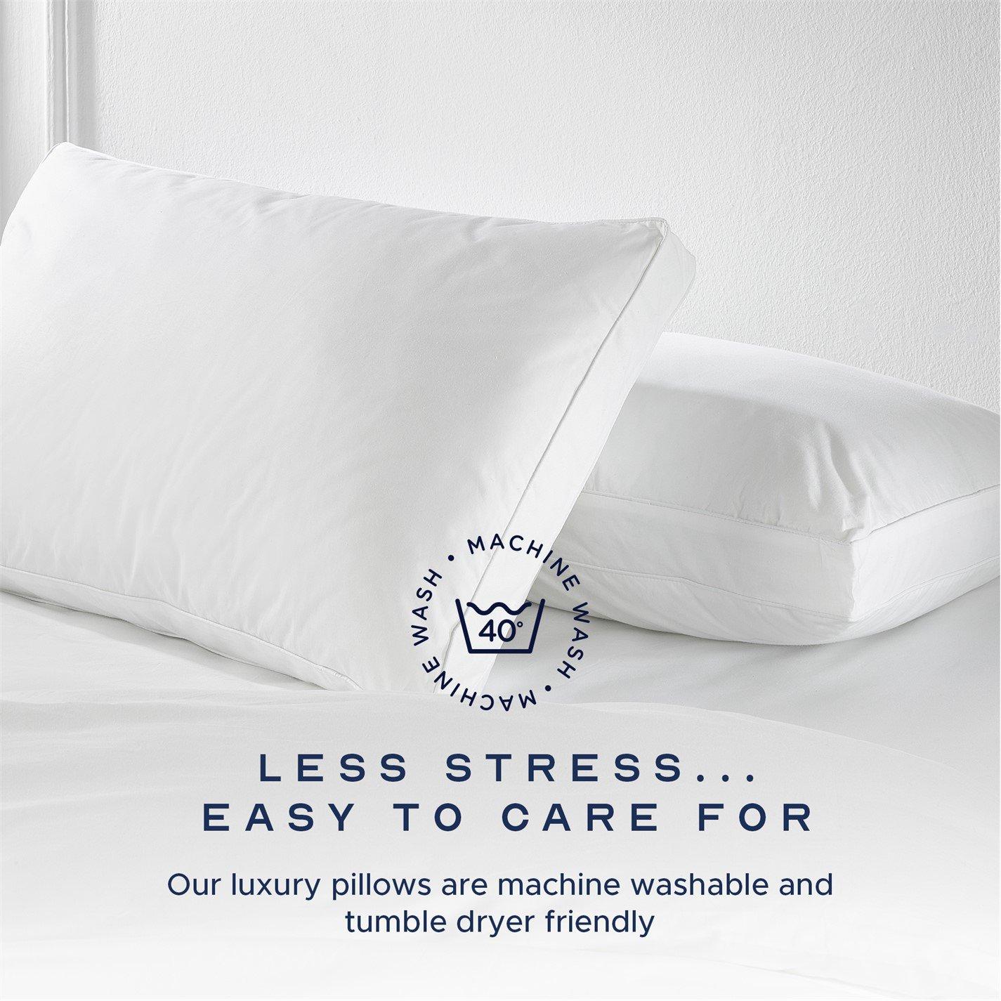 White - Snuggledown - Back Sleeper Medium Pillow - 7