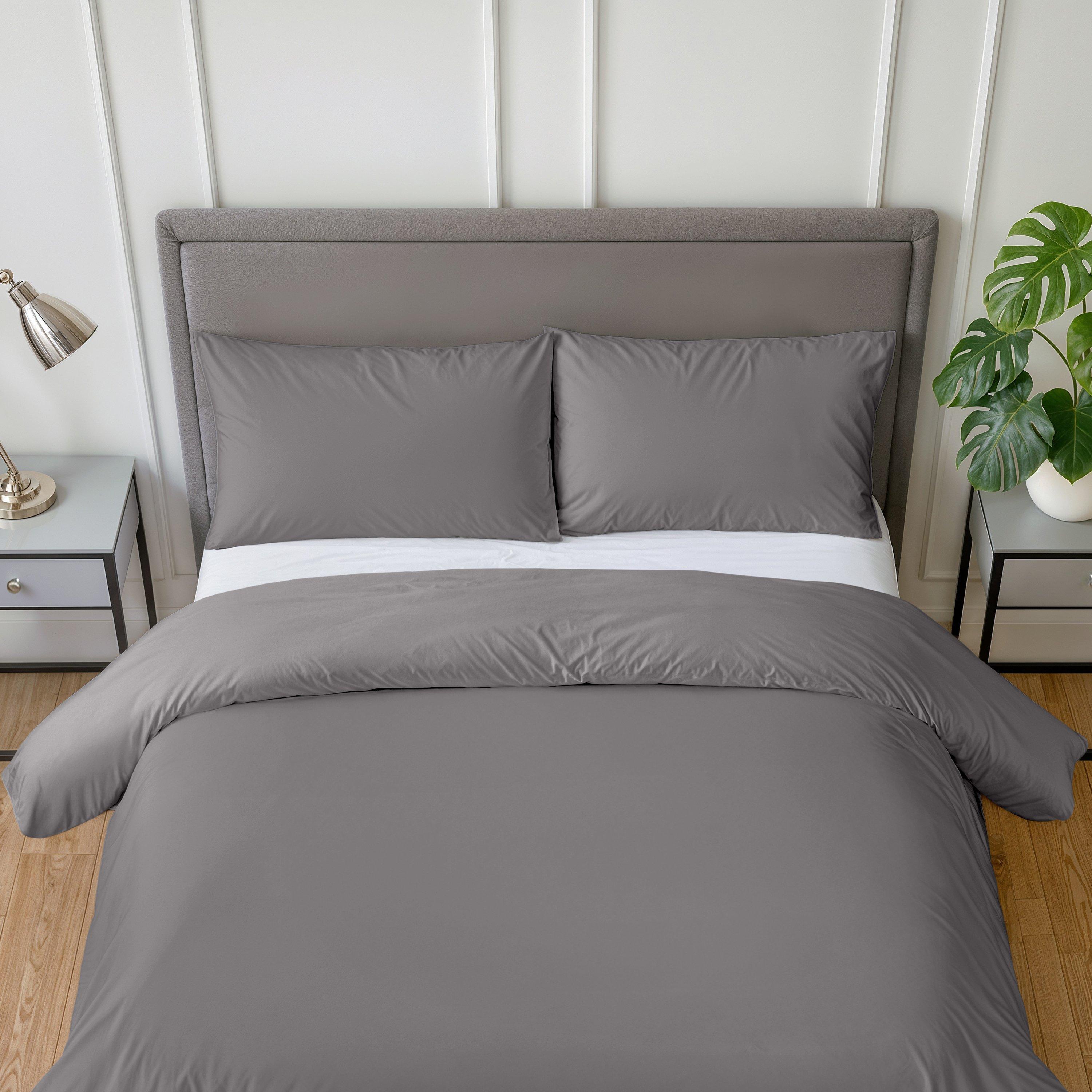 Grey - Emma Barclay - Pillowcase Pair 180 Thread Count Percale - 3