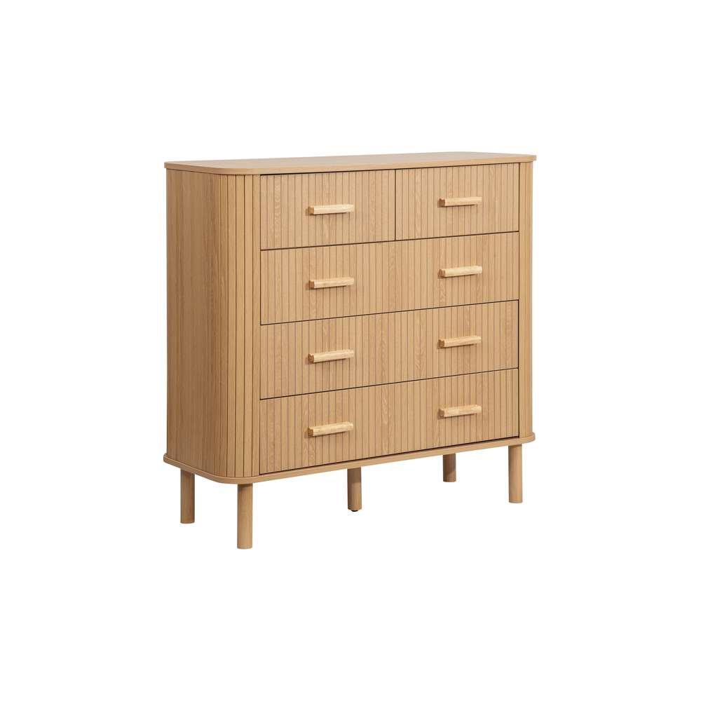 Nude - Birlea - Axel 5 Drawer Fluted Chest - 5