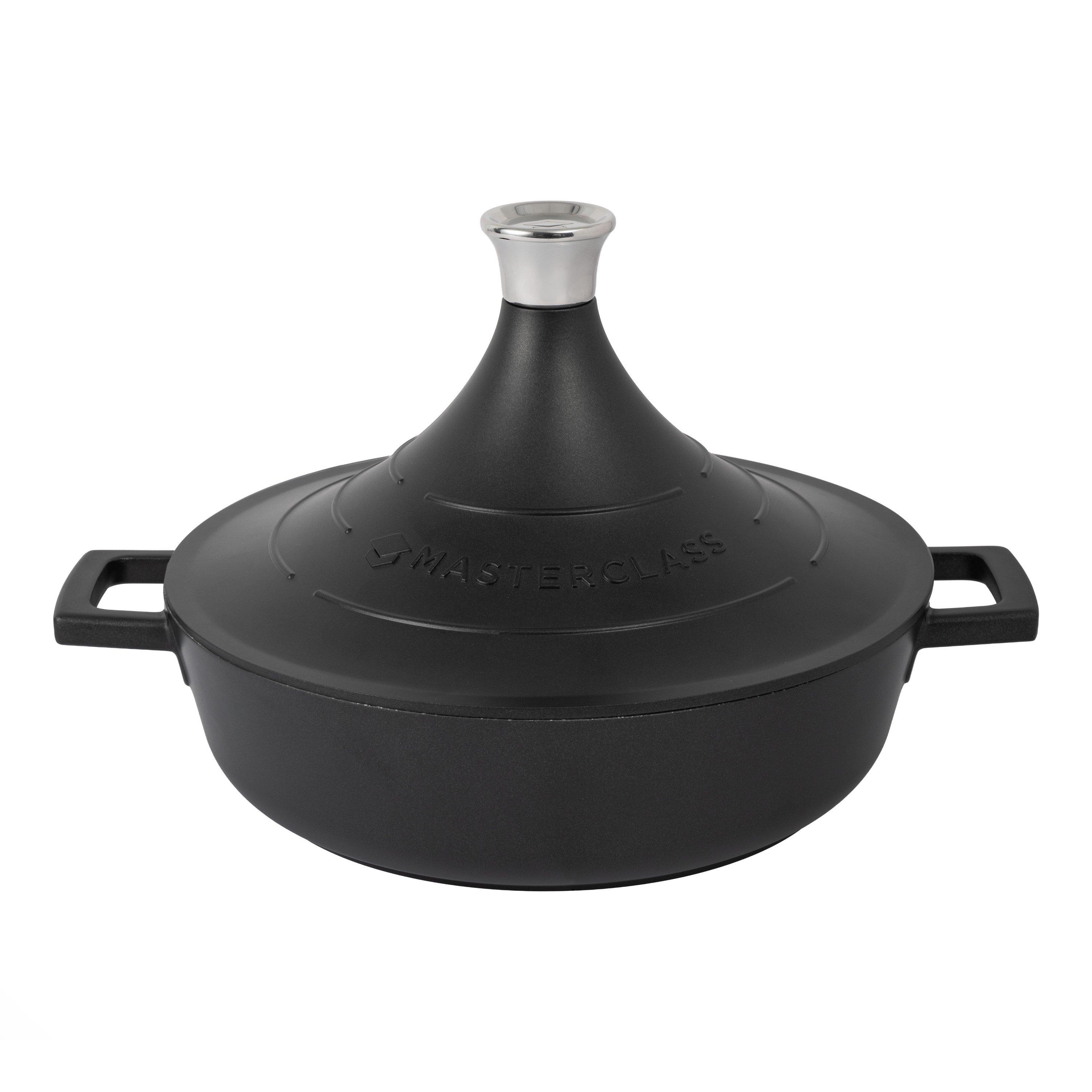 Black - MasterClass - Cast Aluminium Tagine with Self Basting cone lid - 1