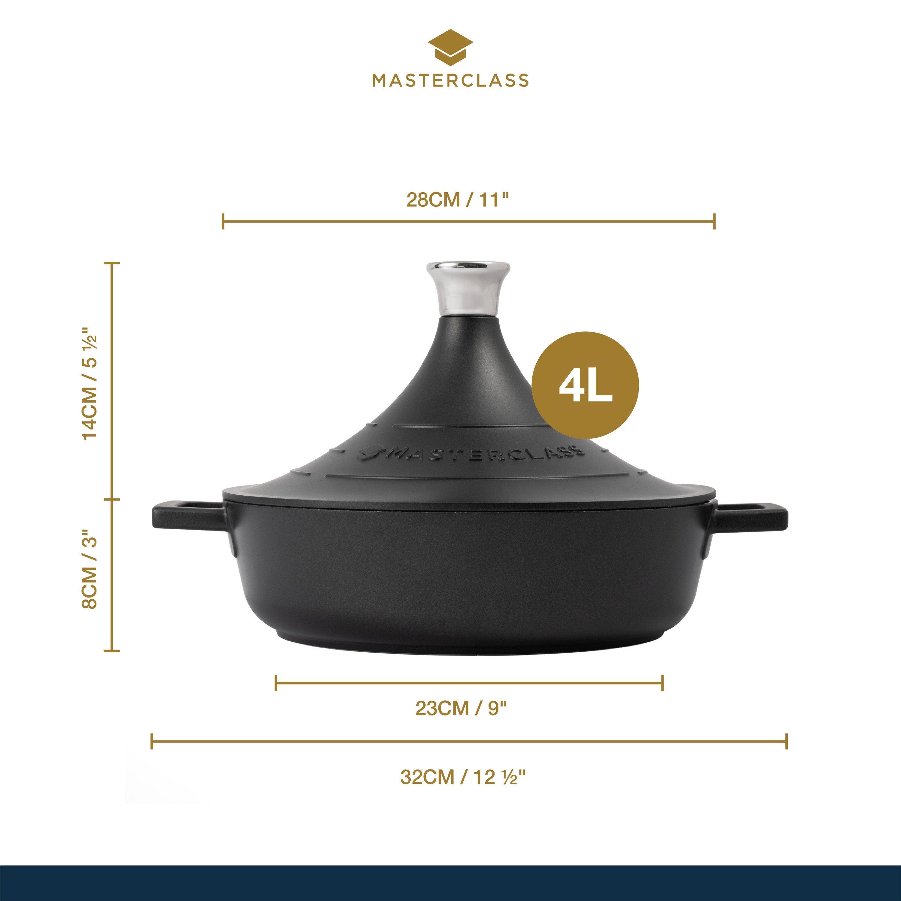 Black - MasterClass - Cast Aluminium Tagine with Self Basting cone lid - 2