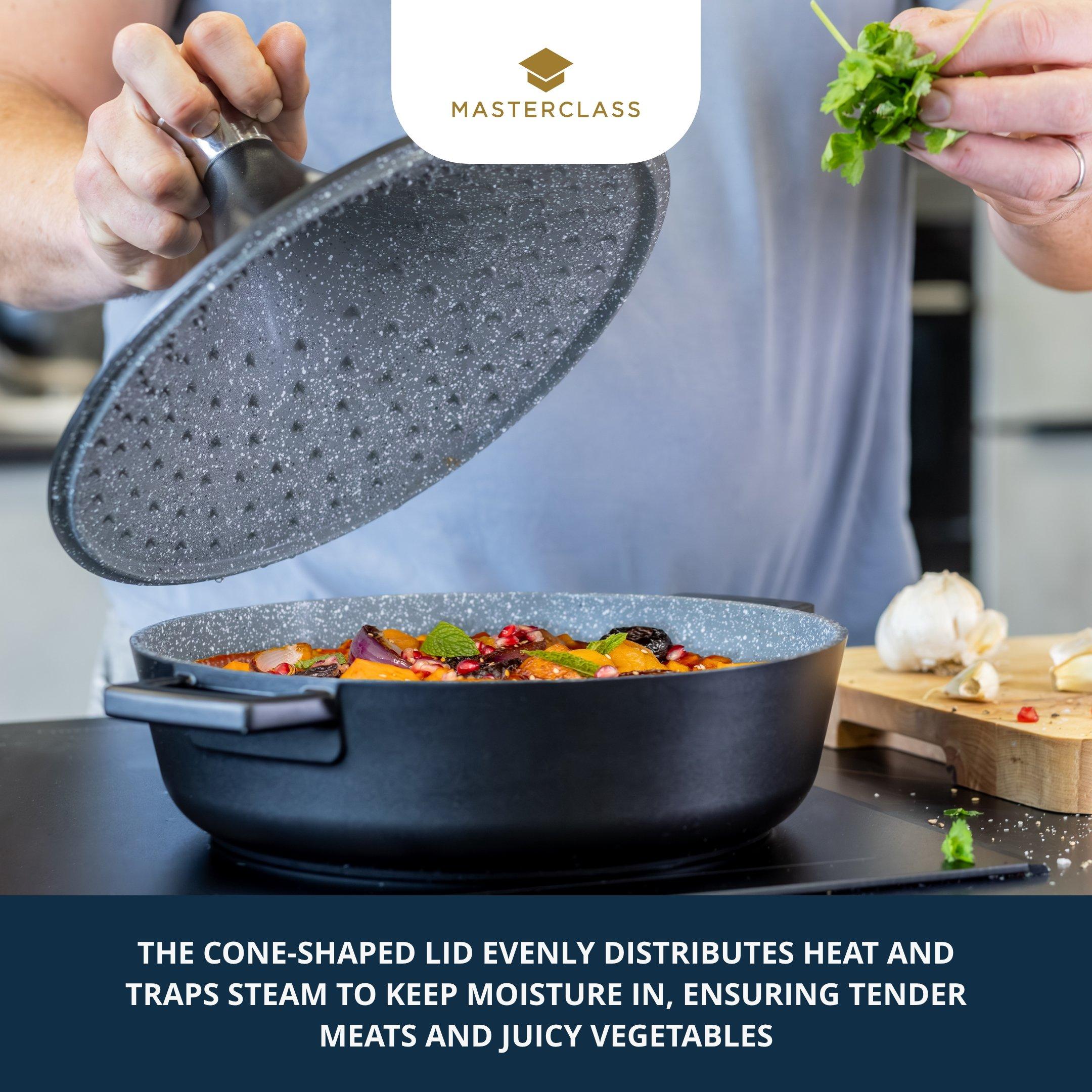 Black - MasterClass - Cast Aluminium Tagine with Self Basting cone lid - 3