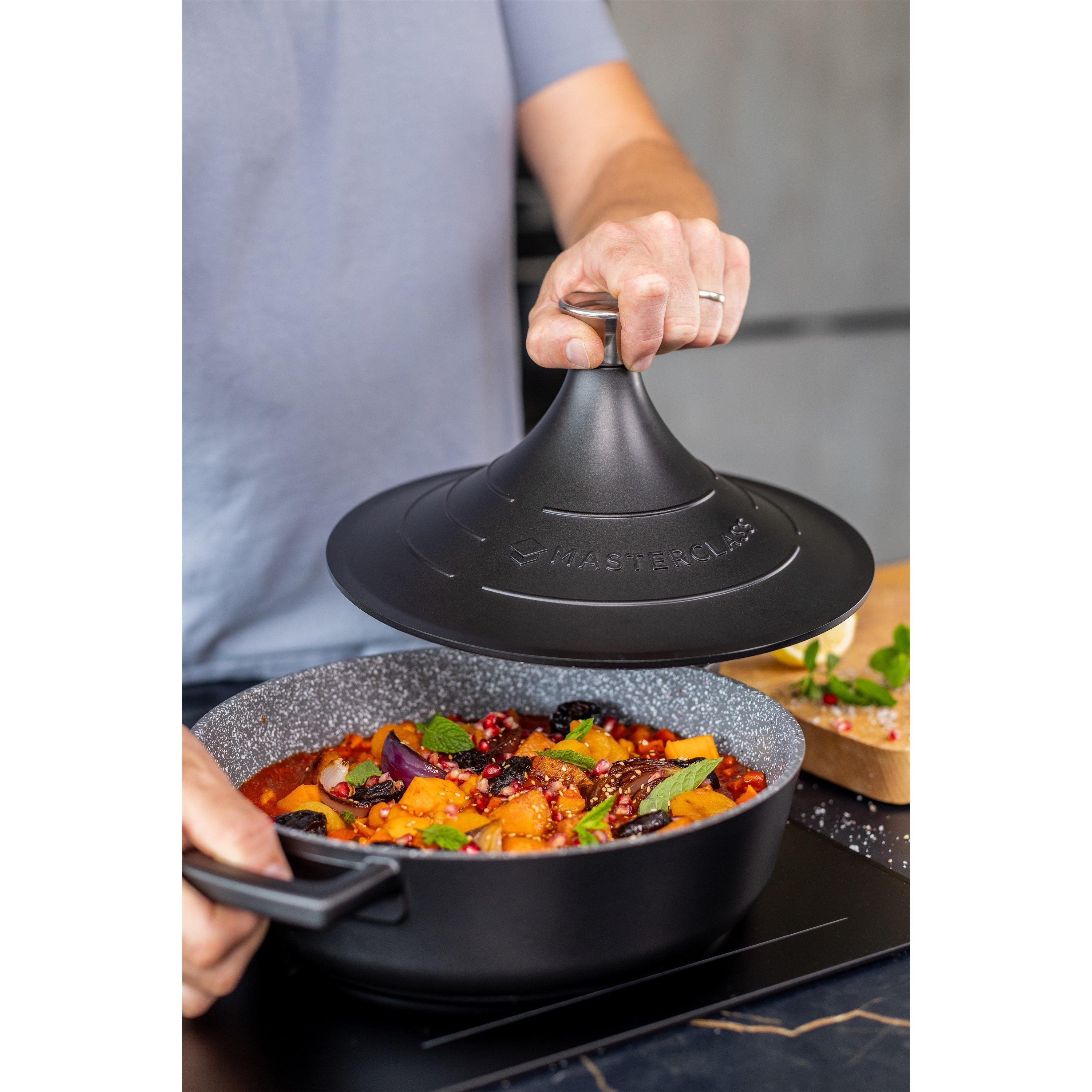 Black - MasterClass - Cast Aluminium Tagine with Self Basting cone lid - 6