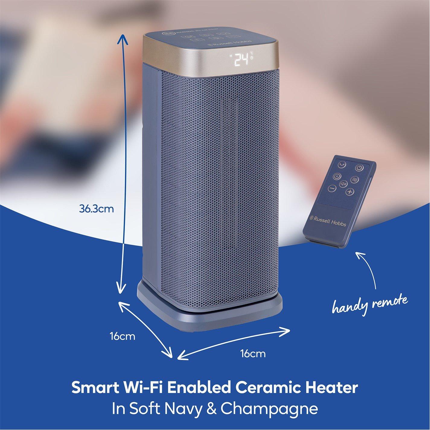 Navy Blue And C - Russell Hobbs - RHCTH2002OP-SMT 2000W Smart Ceramic Heater - 2