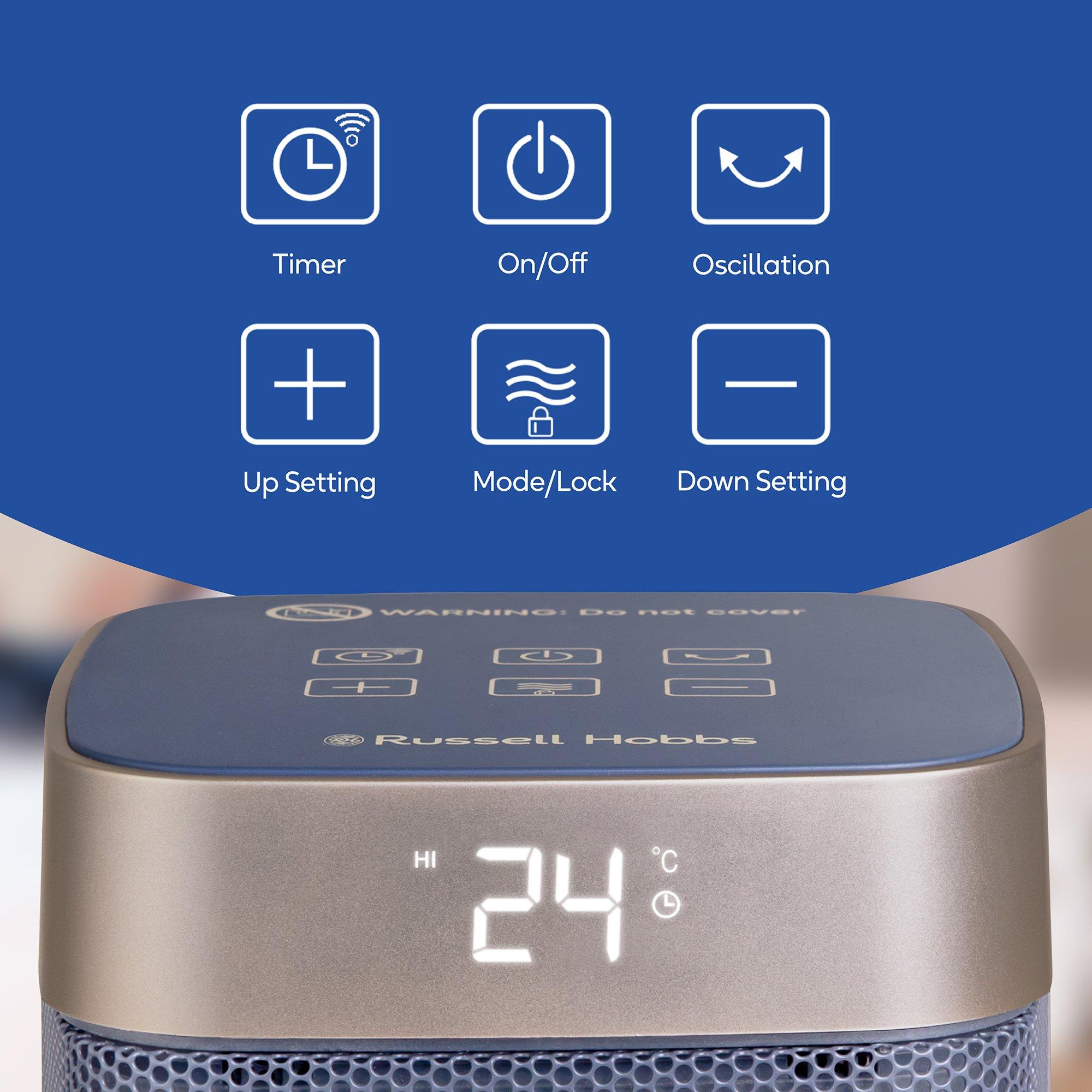 Navy Blue And C - Russell Hobbs - RHCTH2002OP-SMT 2000W Smart Ceramic Heater - 10