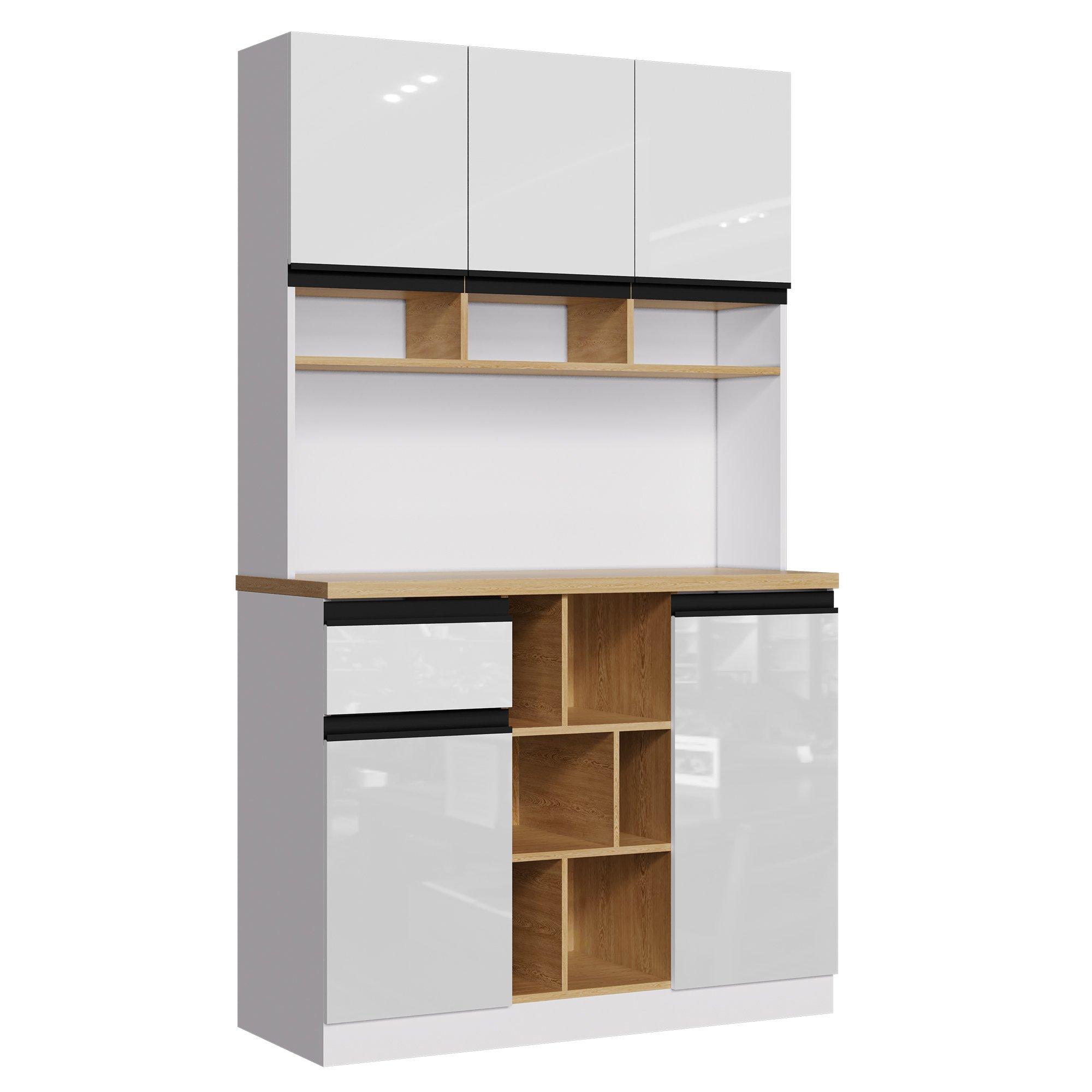 White - Urban Meuble - High Gloss Kitchen Buffet Sideboard - 11