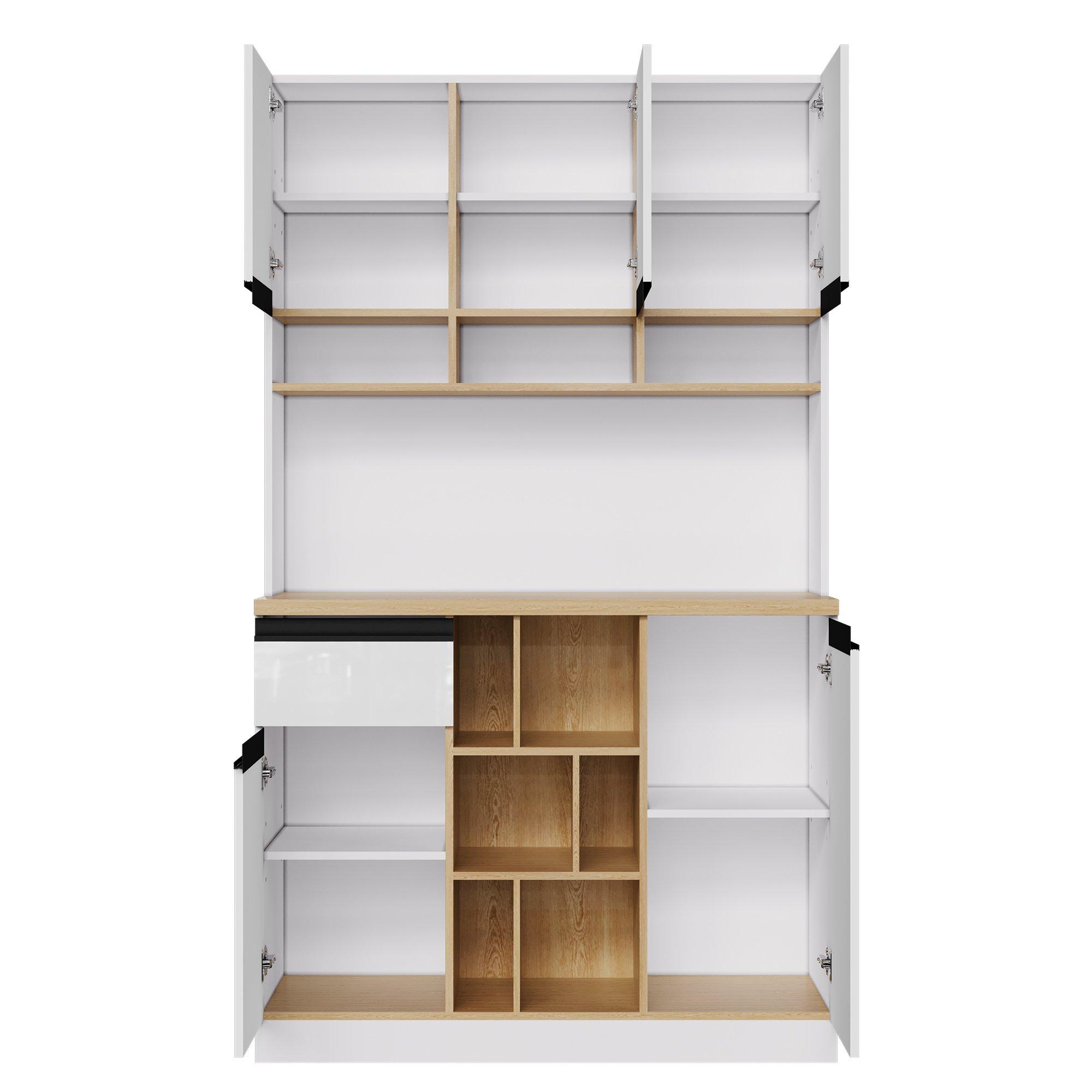White - Urban Meuble - High Gloss Kitchen Buffet Sideboard - 12