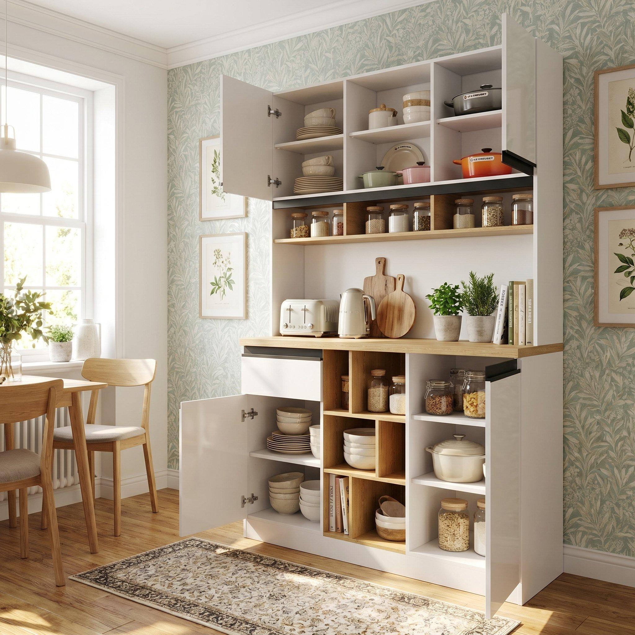 White - Urban Meuble - High Gloss Kitchen Buffet Sideboard - 3