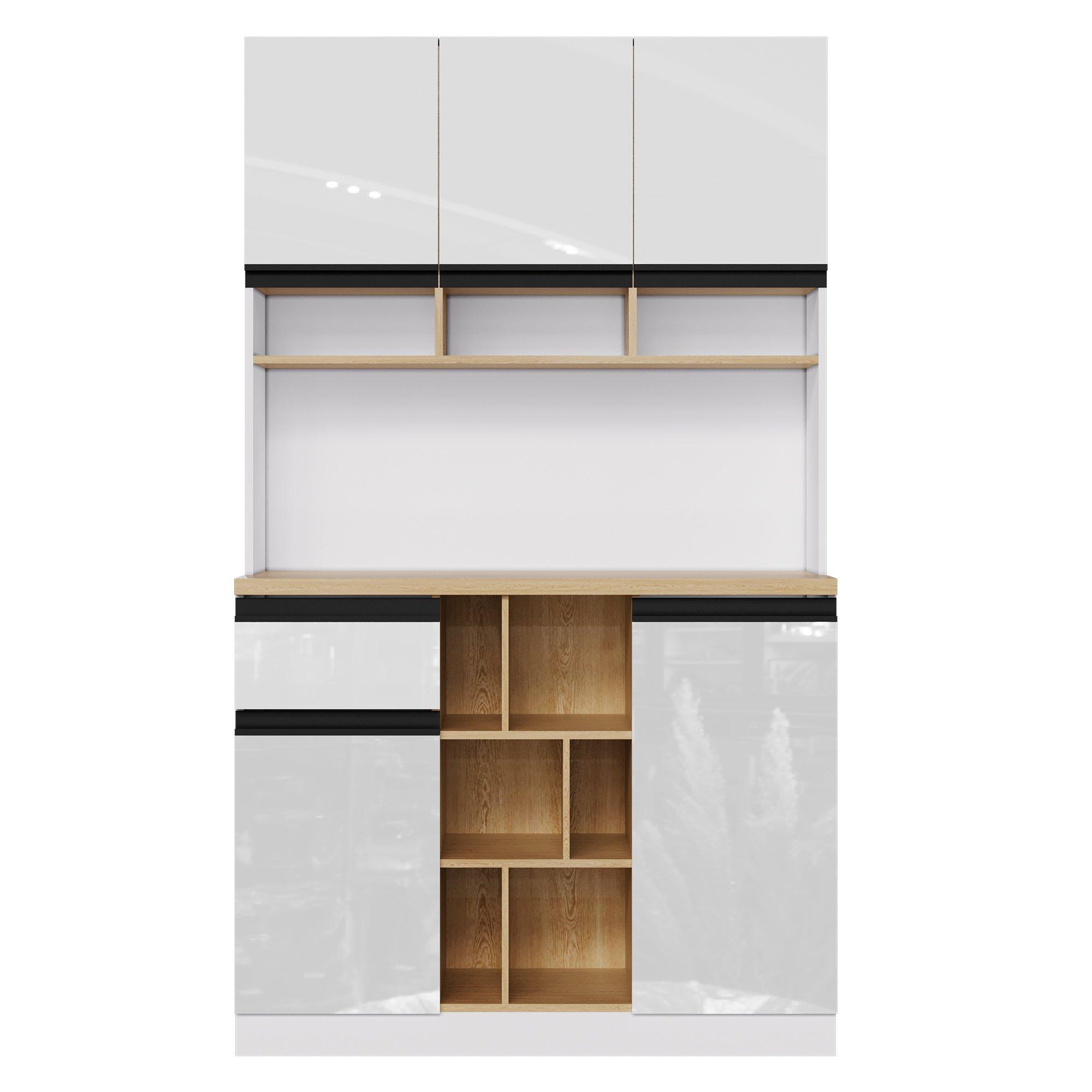 White - Urban Meuble - High Gloss Kitchen Buffet Sideboard - 5