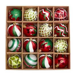 LIFE IDEAS 16Pcs Christmas Hanging Ball Decorations