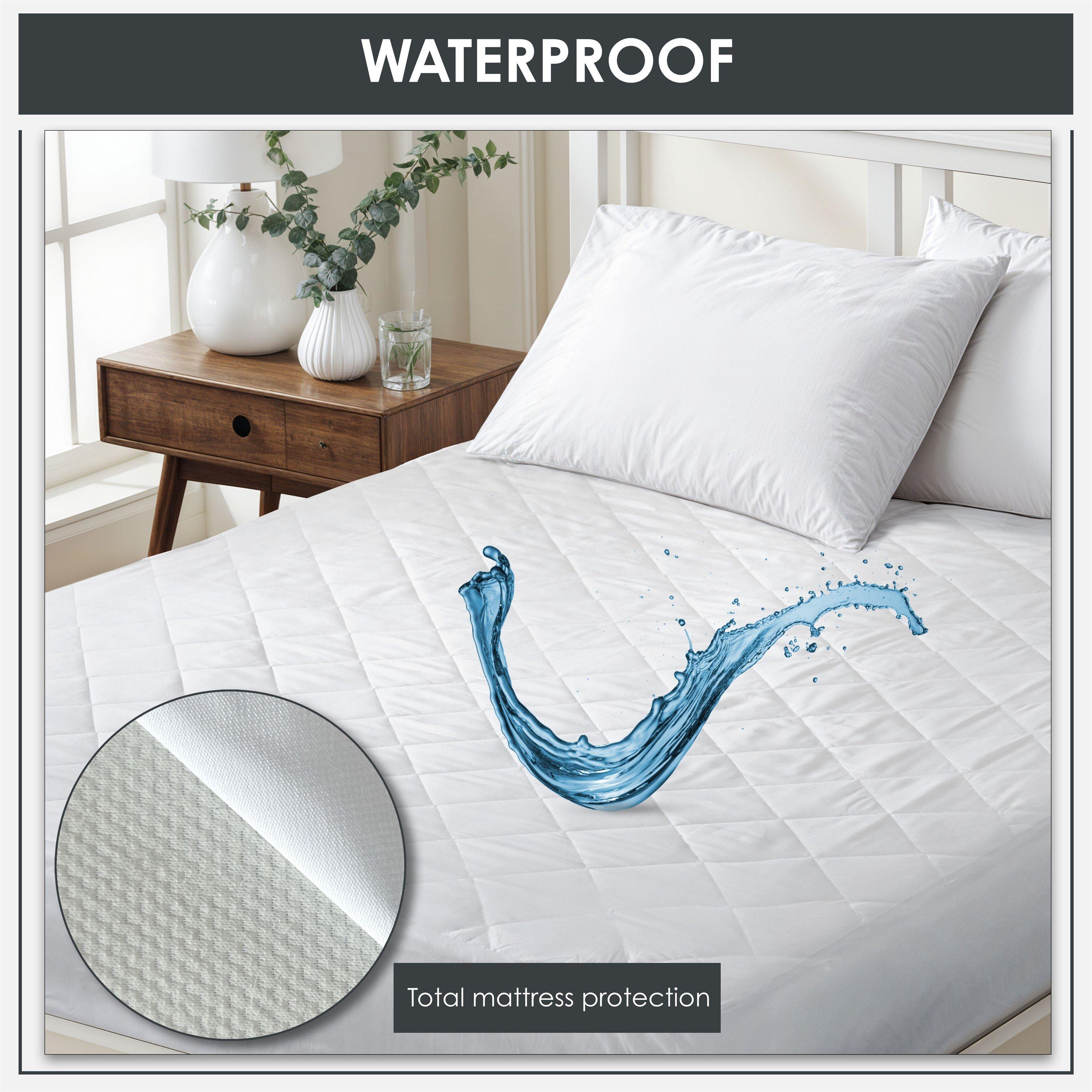 White - Emma Barclay - Waterproof Quilted Mattress Protector Microfibre - 2