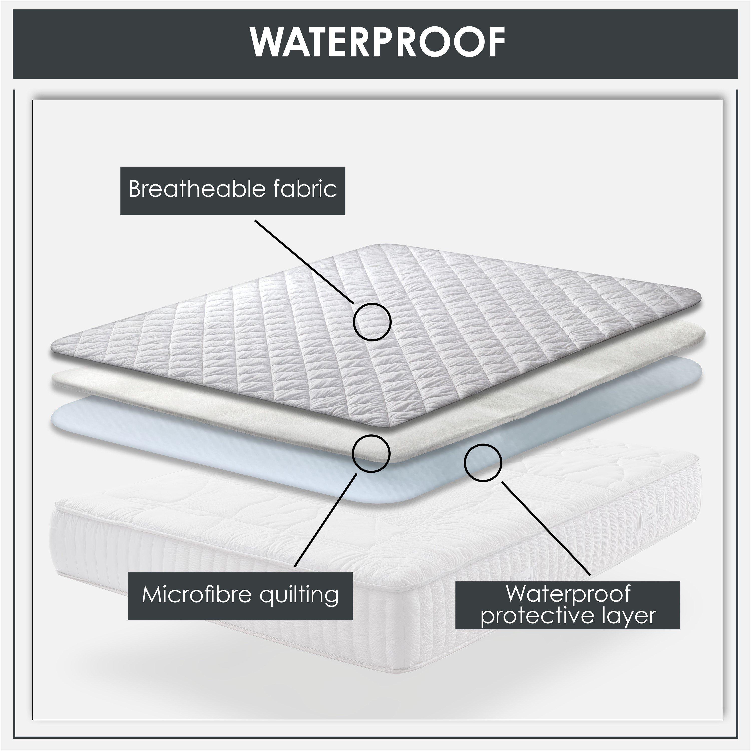 White - Emma Barclay - Waterproof Quilted Mattress Protector Microfibre - 3