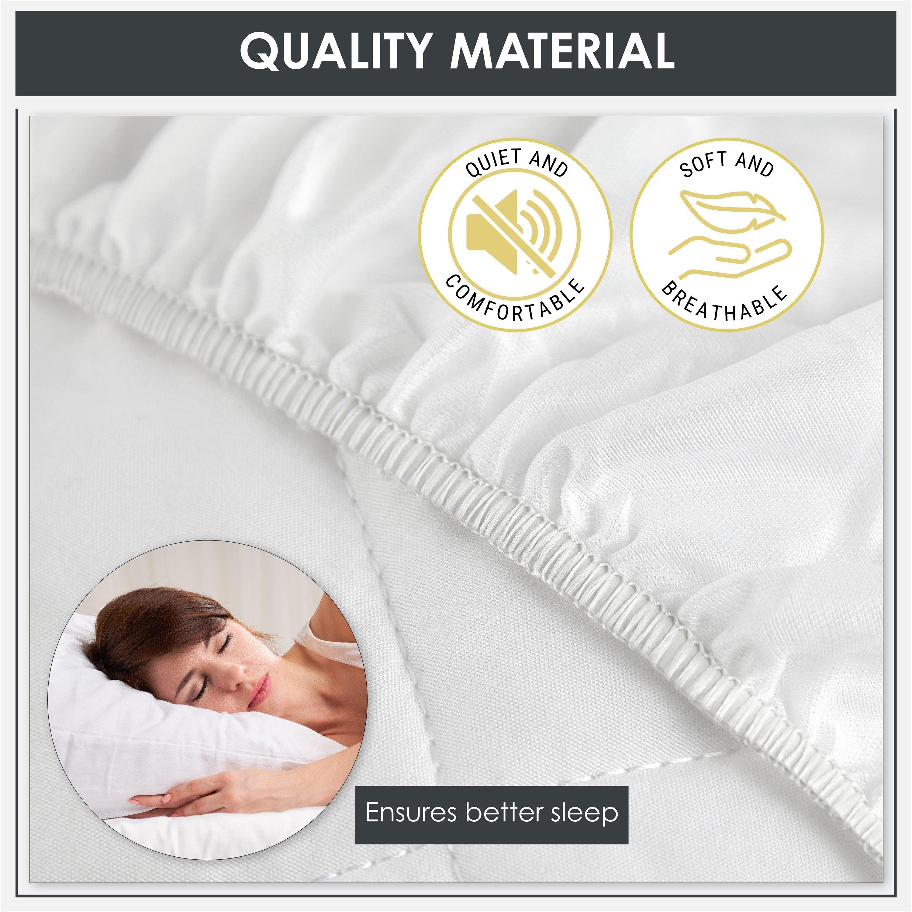 White - Emma Barclay - Waterproof Quilted Mattress Protector Microfibre - 4