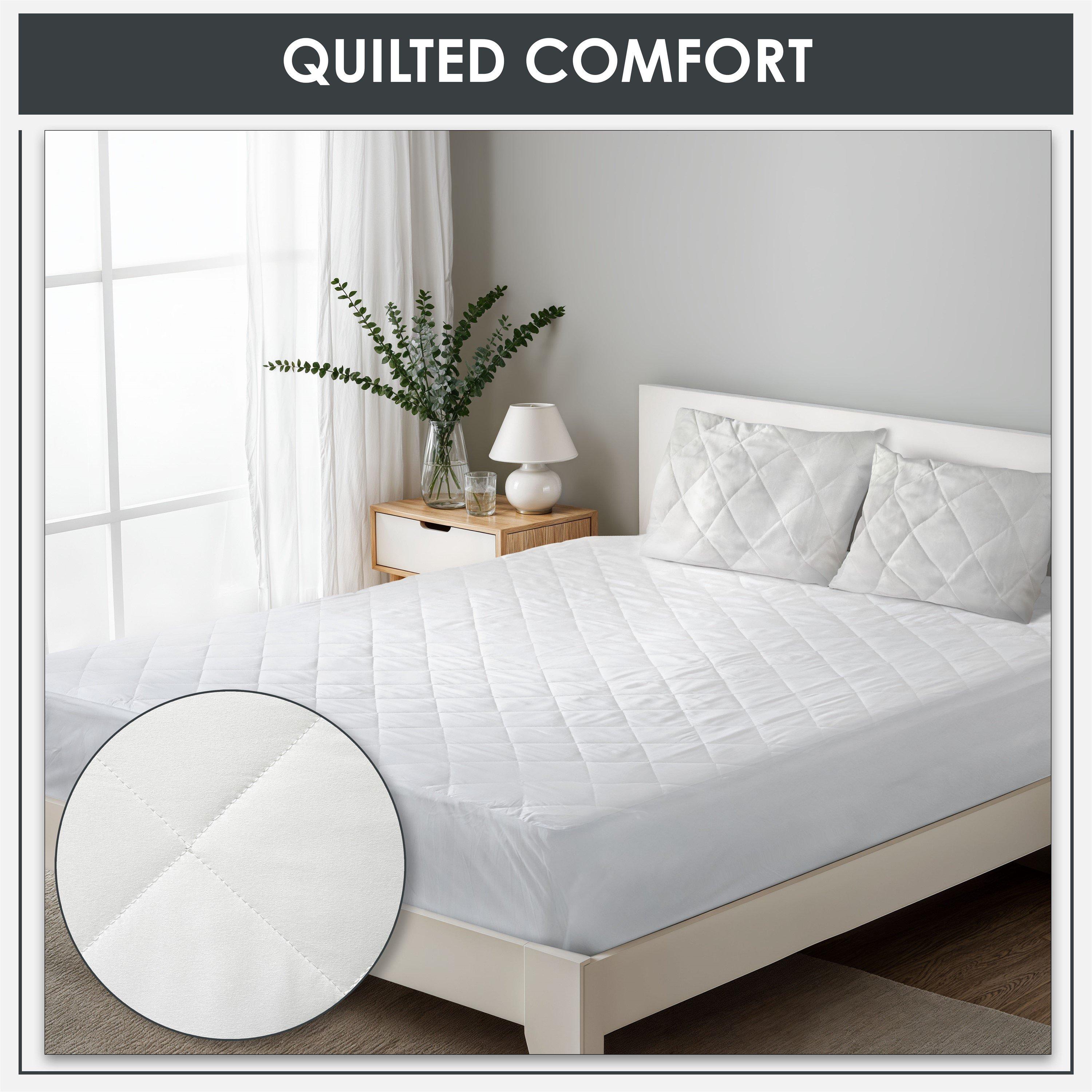 White - Emma Barclay - Waterproof Quilted Mattress Protector Microfibre - 6